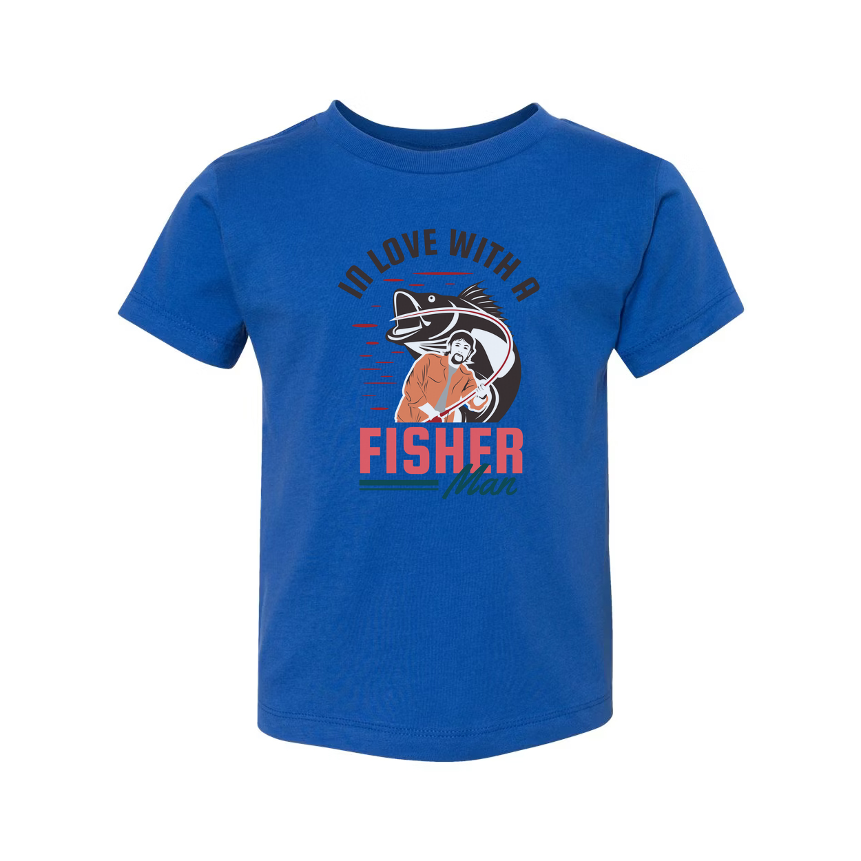 Unisex Fishing Graphic Tee With I'd Love With A Fisher Man Illustration And Retro Styling