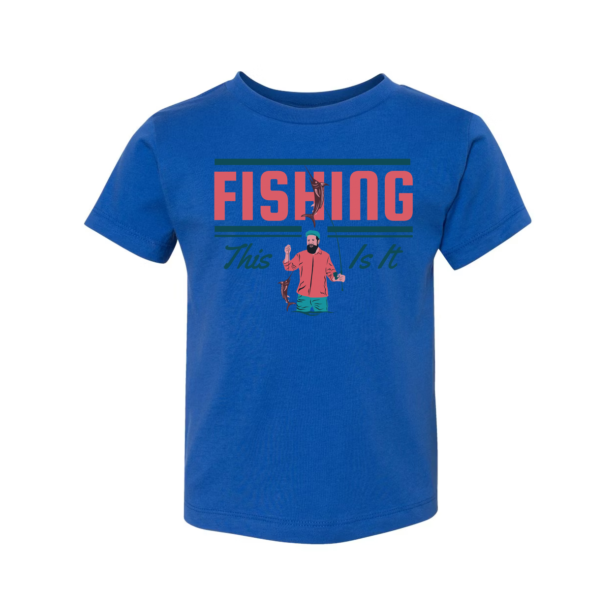 Fishing Graphic Unisex T Shirt With This Is It Design And Angler Illustration For All Anglers