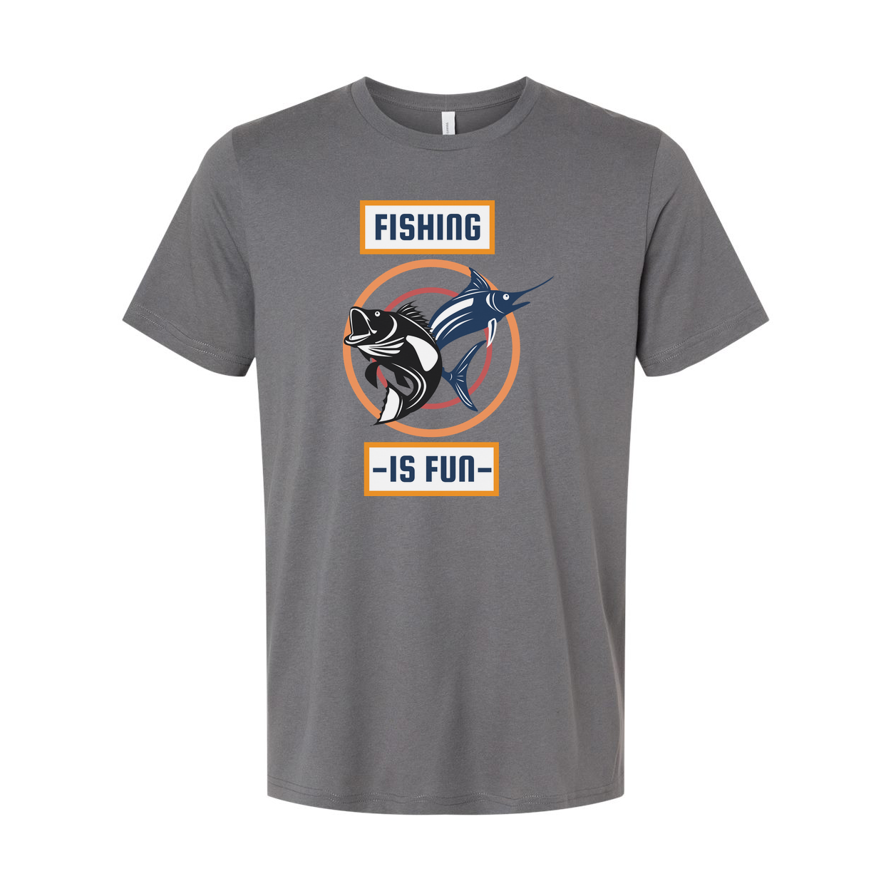 Unisex Fishing Graphic T Shirt With Dual Fish Illustration For Anglers And Outdoor Enthusiasts
