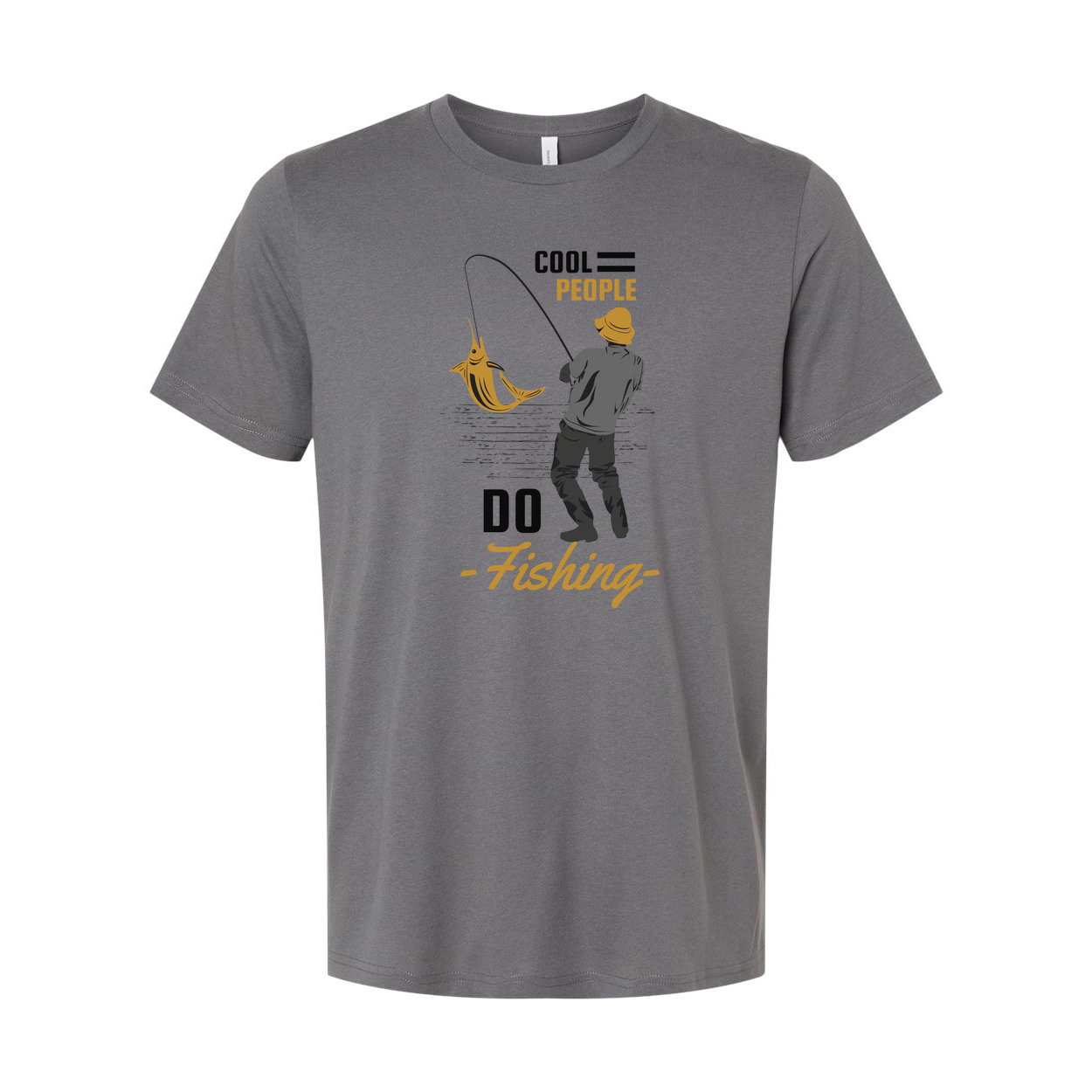 Unisex Fishing Graphic Tee Do Fishing With Cool People Design On Calm Water Scene