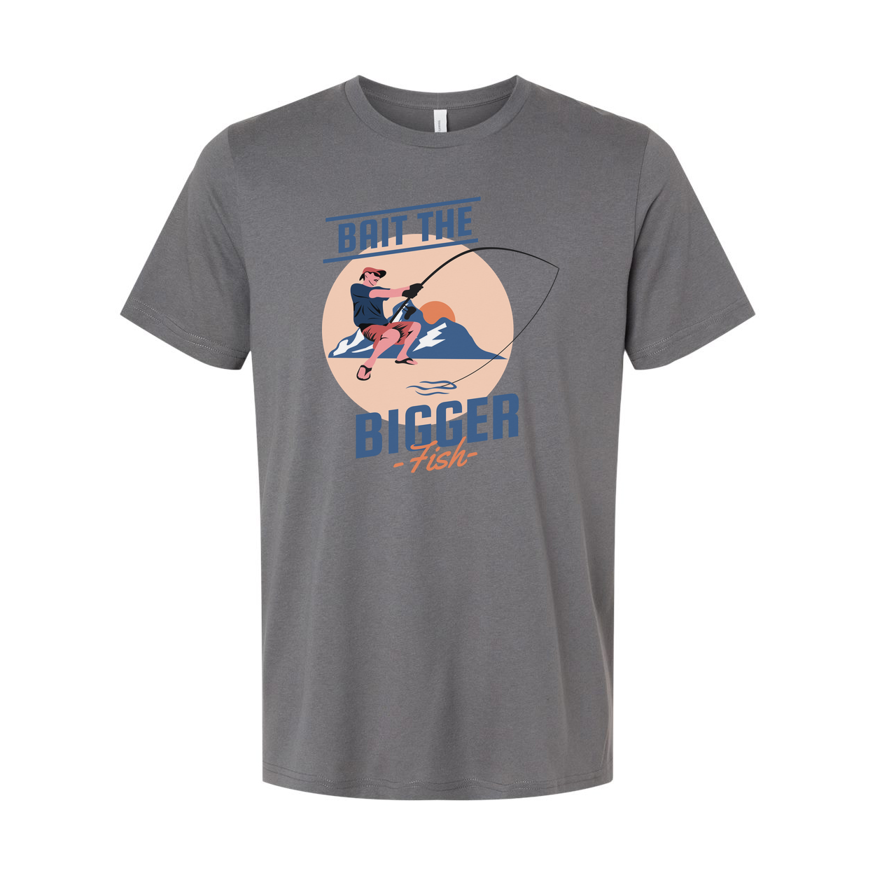 Bait The Bigger Fish Fishing Graphic Tee Unisex Casual Shirt For Anglers And Outdoor Enthusiasts