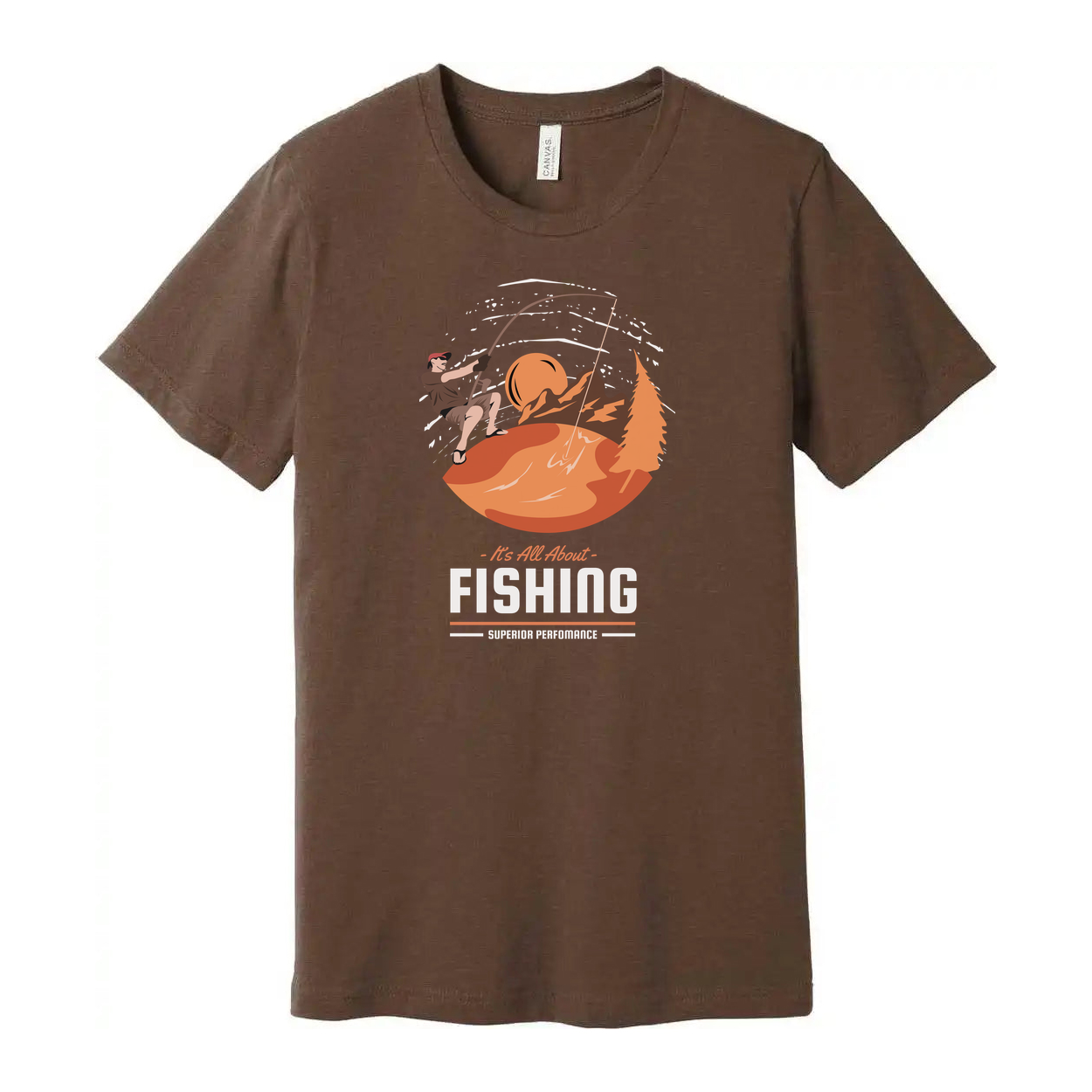 Unisex Fishing Graphic Tee With It's All About Fishing Design For Outdoor Enthusiasts