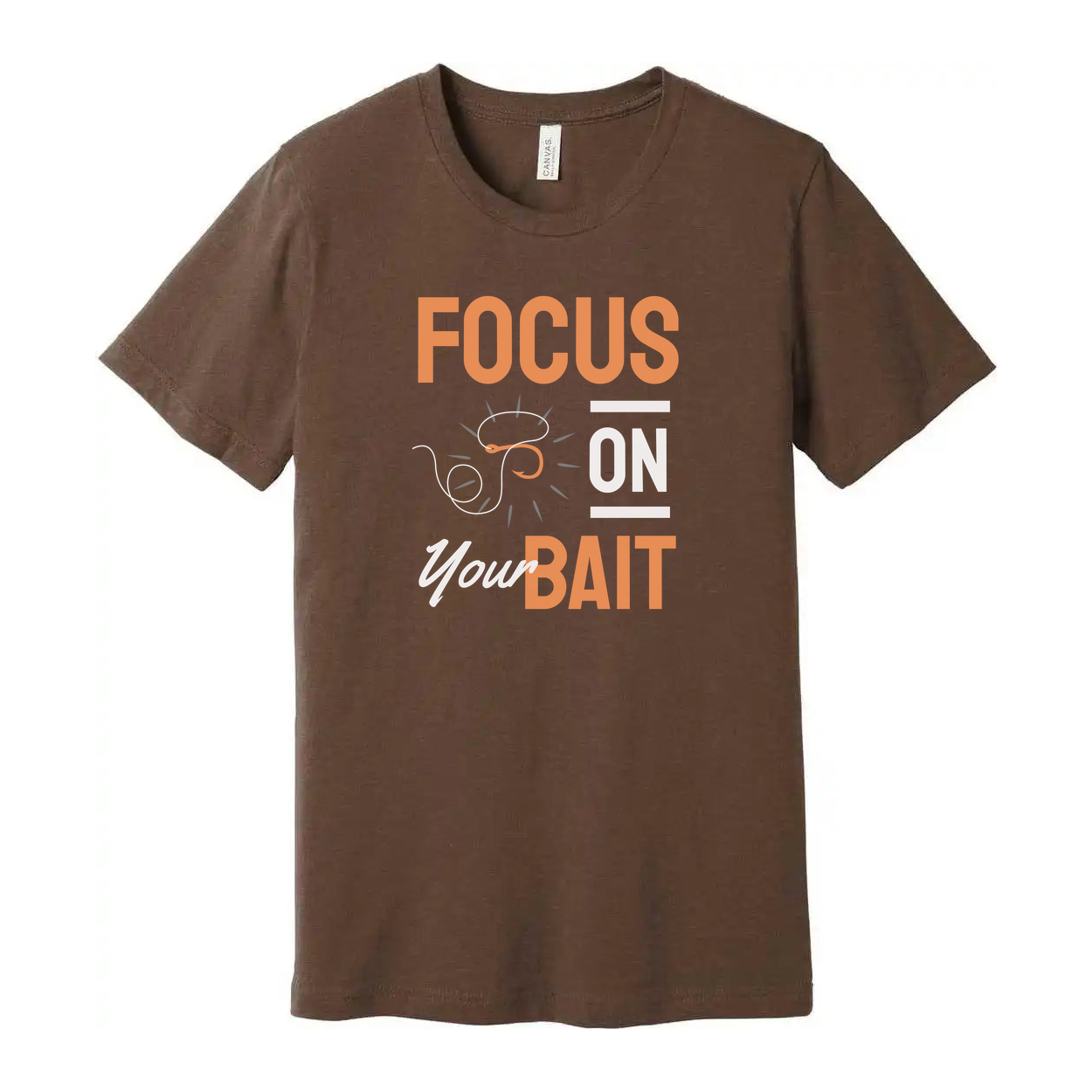 Unisex Fishing T Shirt With Focus On Bait Graphic For Anglers And Outdoor Lovers