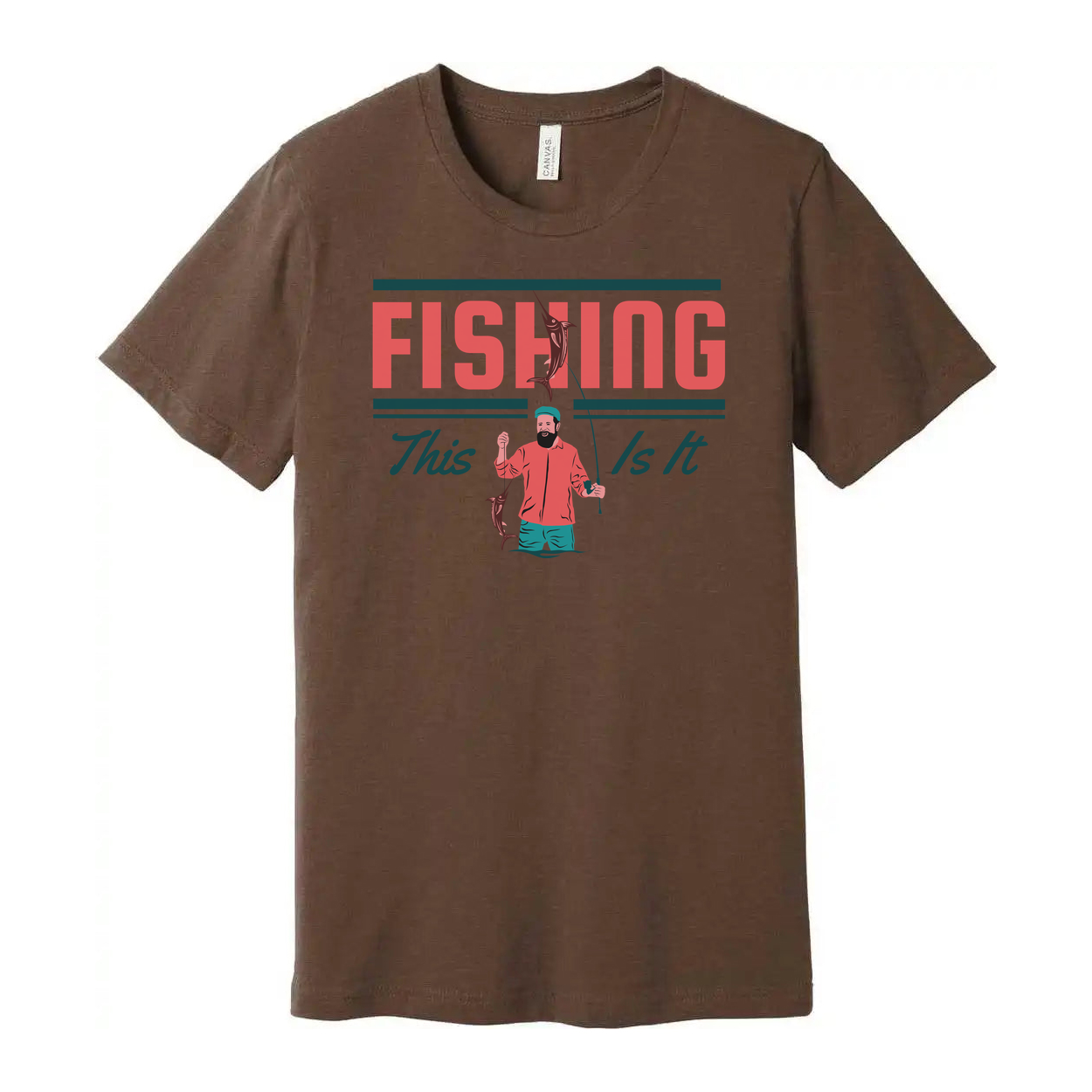 Fishing Graphic Unisex T Shirt With This Is It Design And Angler Illustration For All Anglers