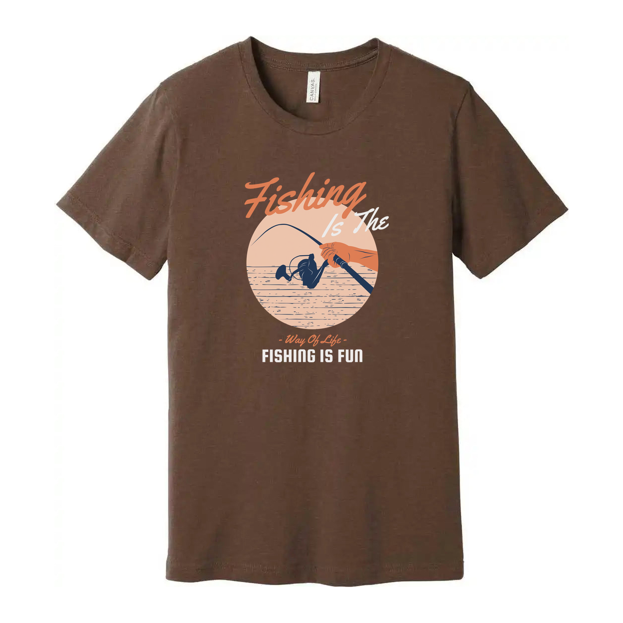 Unisex Fishing Graphic T Shirt With Fishing Is The Way Of Life And Fishing Is Fun