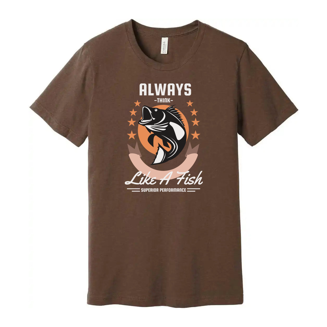 Always Think Like A Fish Fishing Graphic T Shirt For Unisex Casual Wear And Outdoor Enthusiasts