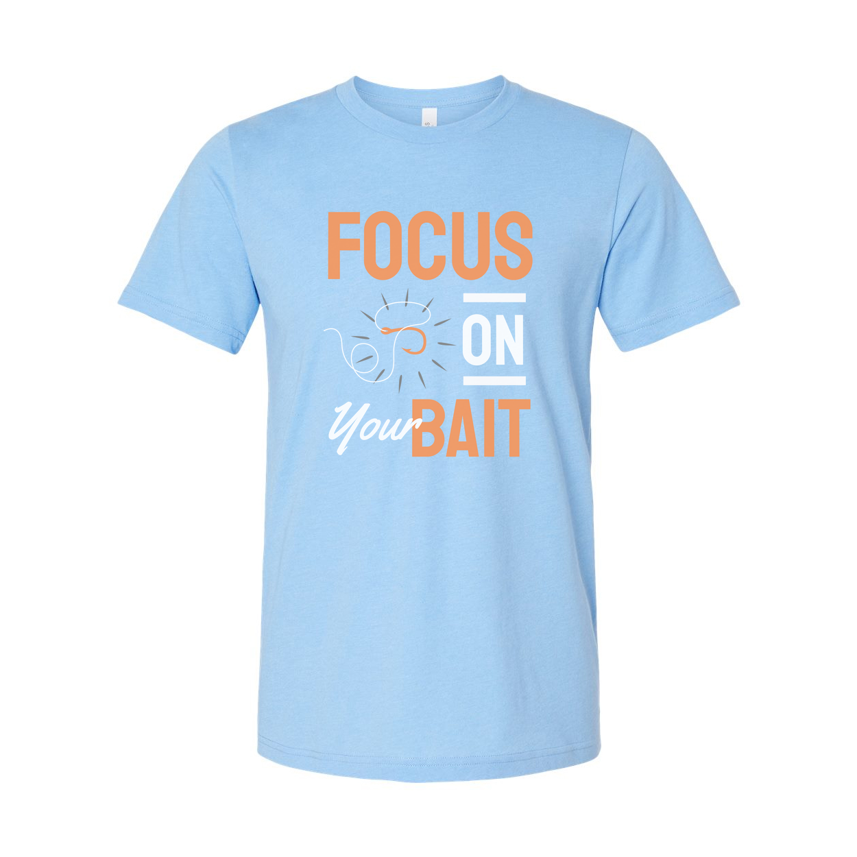 Unisex Fishing T Shirt With Focus On Bait Graphic For Anglers And Outdoor Lovers