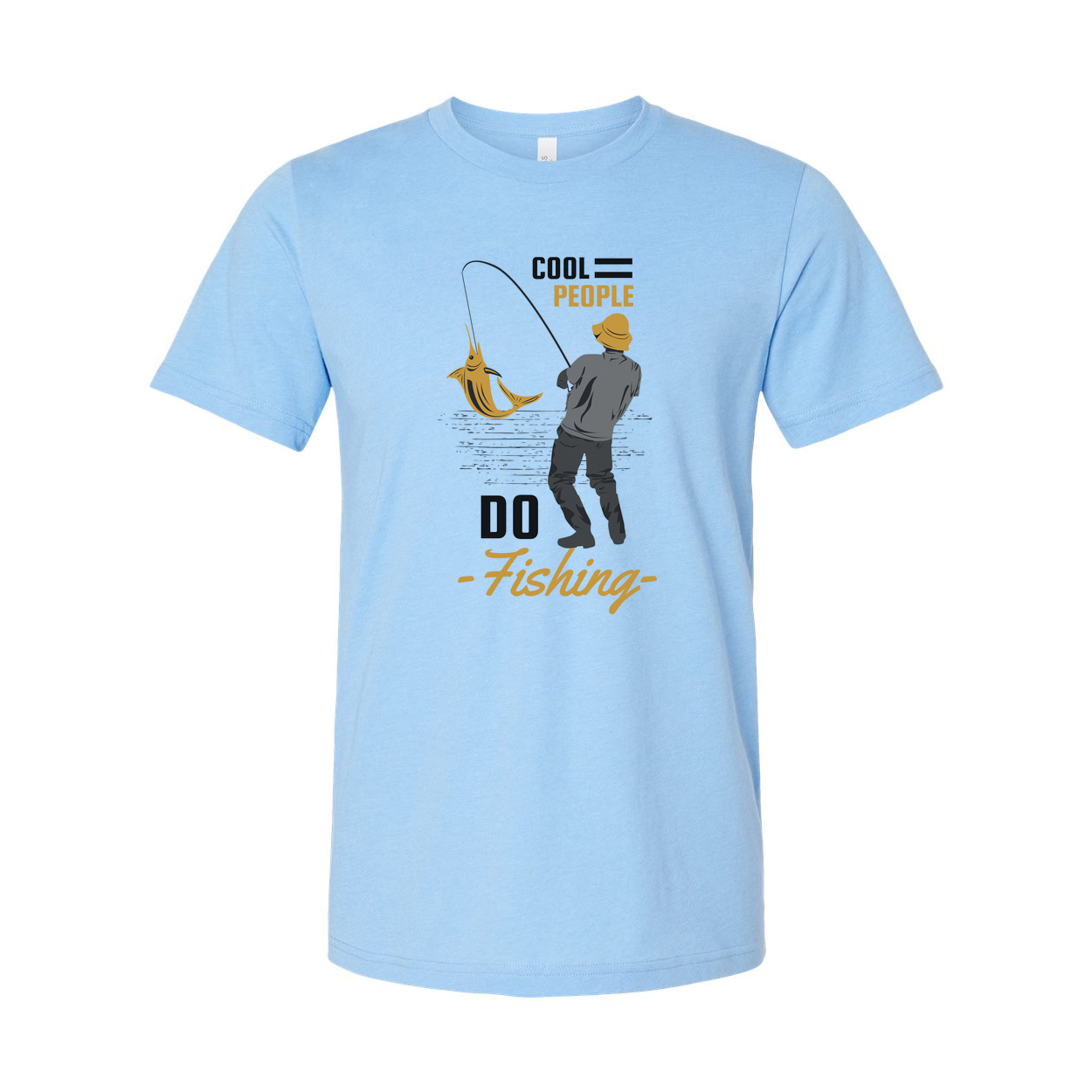 Unisex Fishing Graphic Tee Do Fishing With Cool People Design On Calm Water Scene