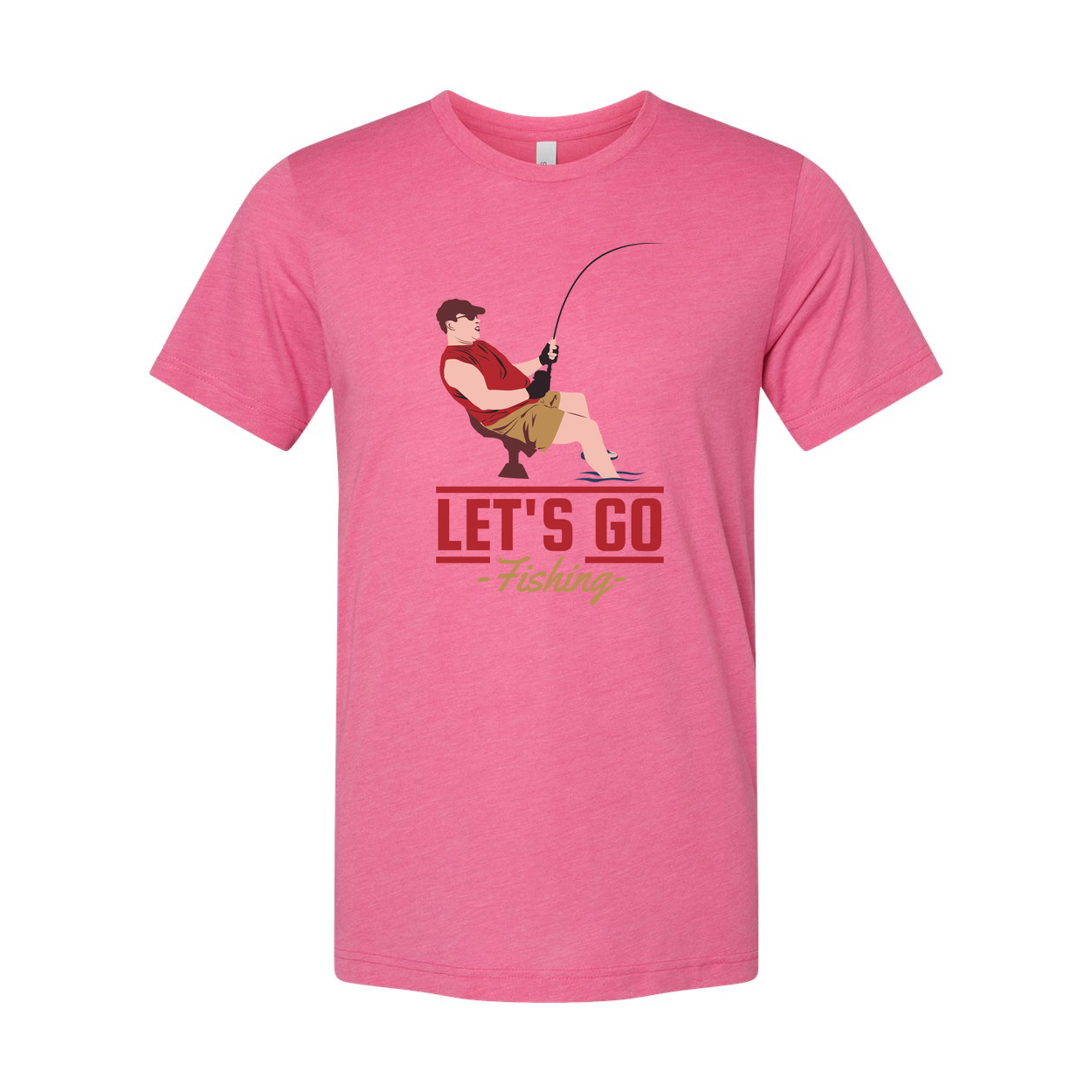 Unisex Fishing Graphic Tee Lets Go Fishing Illustration For Outdoor Enthusiasts Apparel