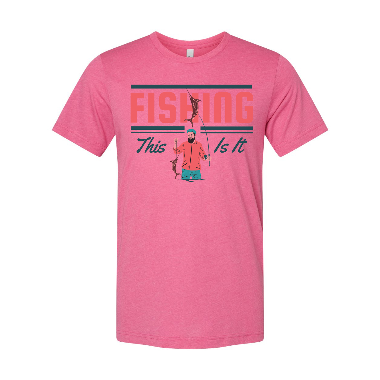 Fishing Graphic Unisex T Shirt With This Is It Design And Angler Illustration For All Anglers