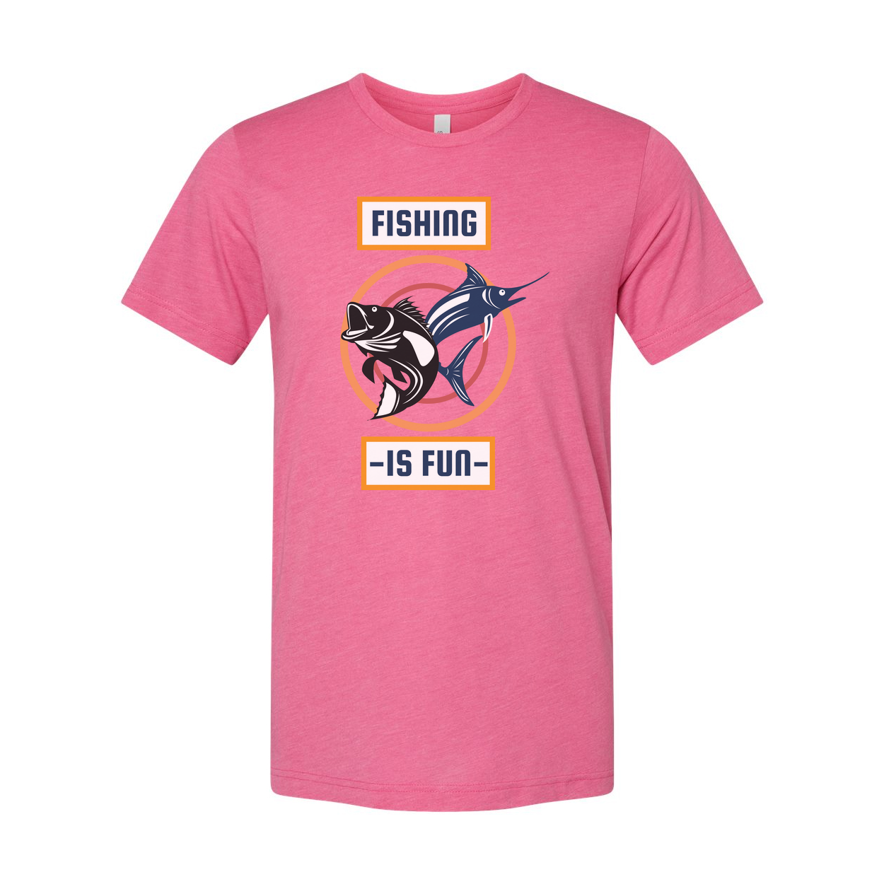 Unisex Fishing Graphic T Shirt With Dual Fish Illustration For Anglers And Outdoor Enthusiasts