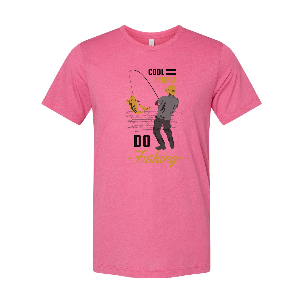 Unisex Fishing Graphic Tee Do Fishing With Cool People Design On Calm Water Scene