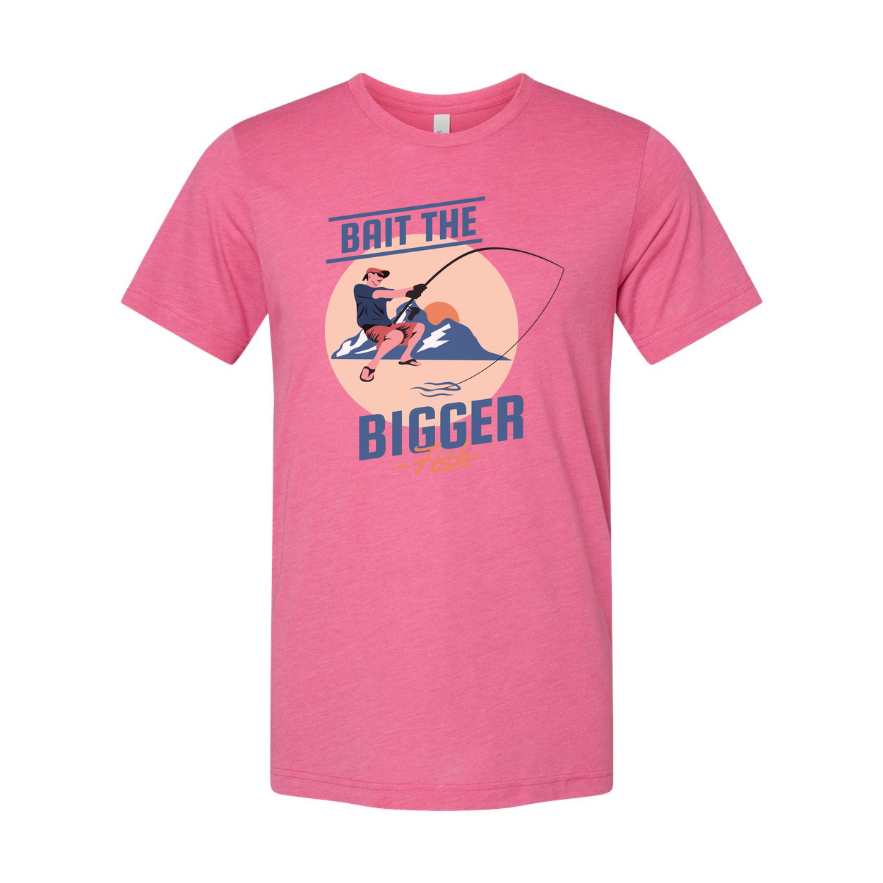Bait The Bigger Fish Fishing Graphic Tee Unisex Casual Shirt For Anglers And Outdoor Enthusiasts