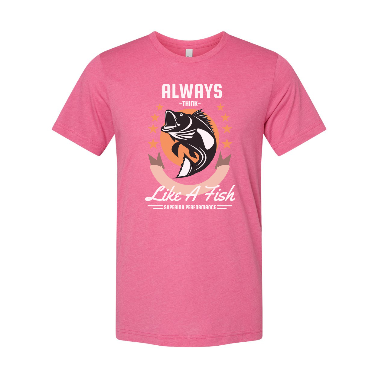 Always Think Like A Fish Fishing Graphic T Shirt For Unisex Casual Wear And Outdoor Enthusiasts