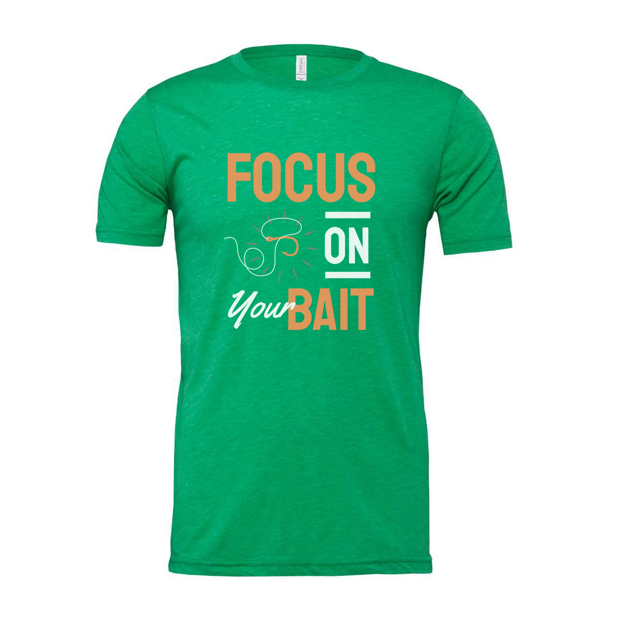 Unisex Fishing T Shirt With Focus On Bait Graphic For Anglers And Outdoor Lovers
