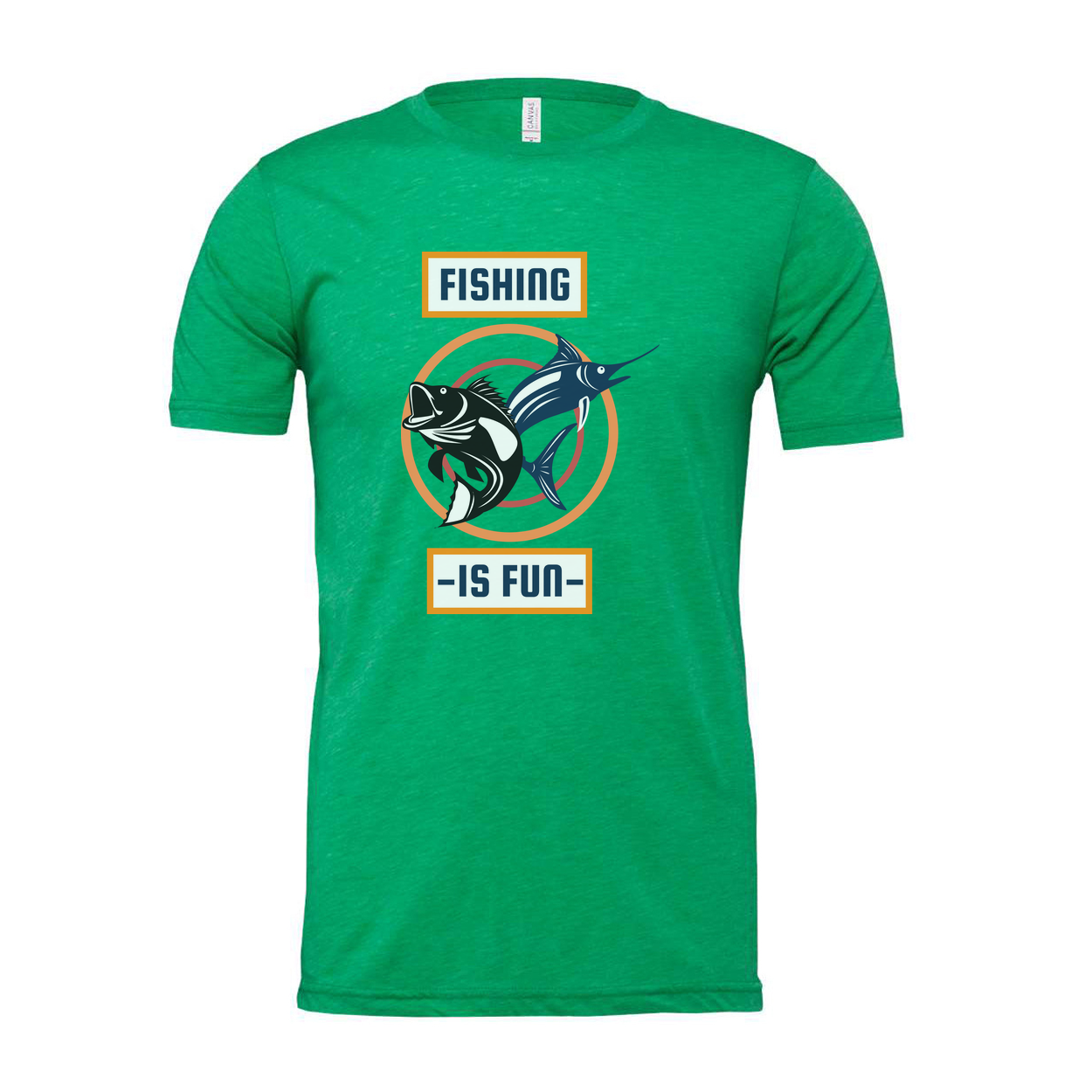 Unisex Fishing Graphic T Shirt With Dual Fish Illustration For Anglers And Outdoor Enthusiasts