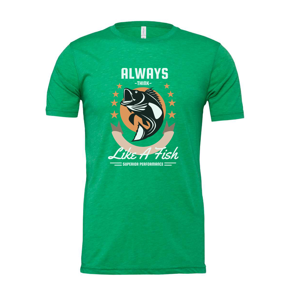 Always Think Like A Fish Fishing Graphic T Shirt For Unisex Casual Wear And Outdoor Enthusiasts