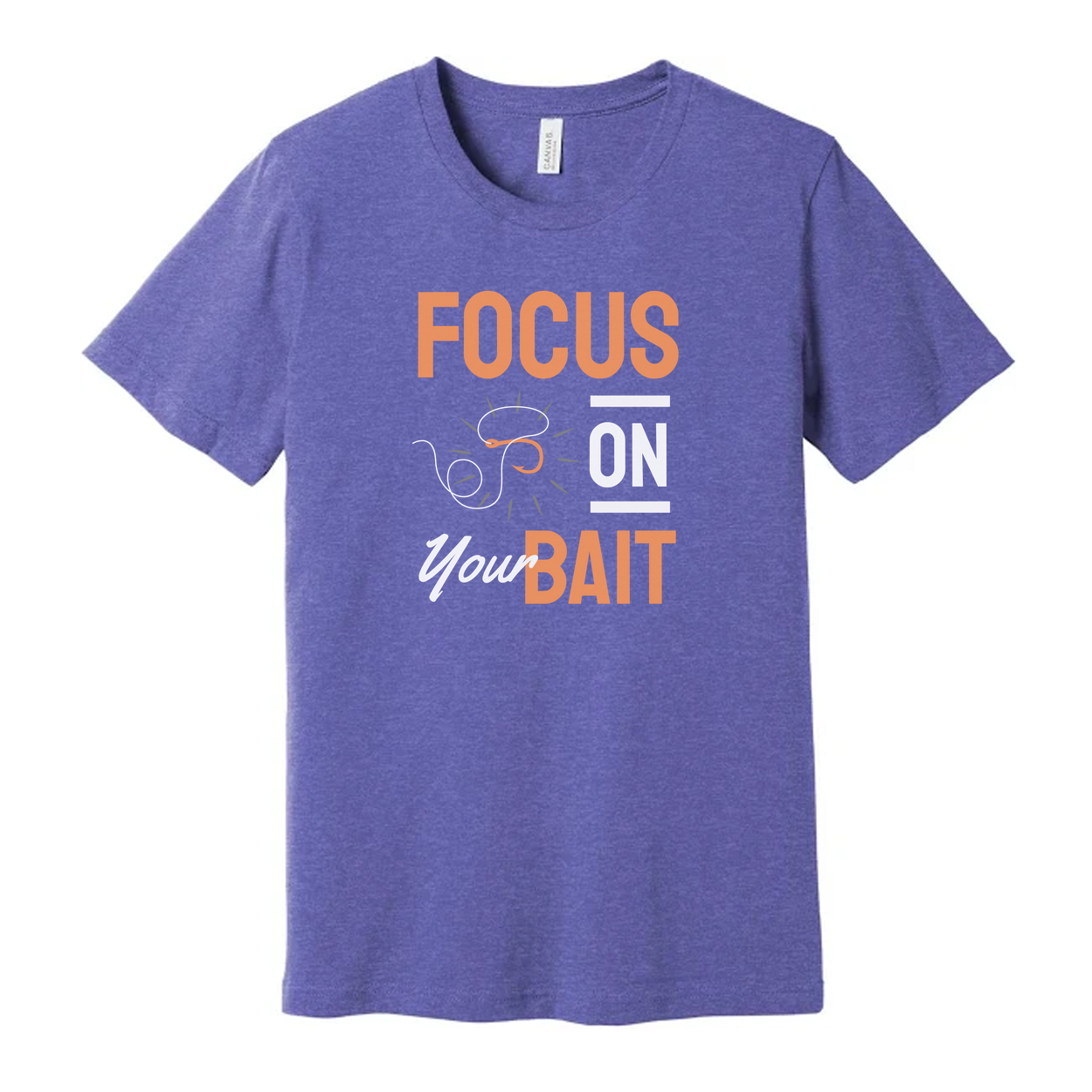 Unisex Fishing T Shirt With Focus On Bait Graphic For Anglers And Outdoor Lovers
