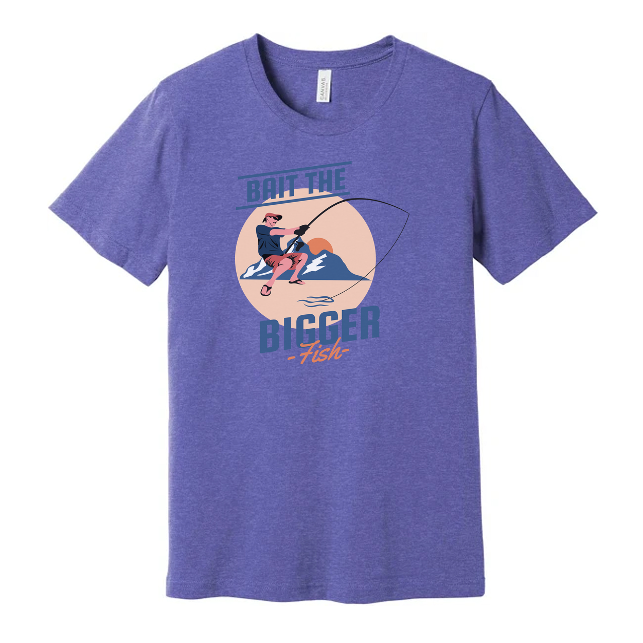 Bait The Bigger Fish Fishing Graphic Tee Unisex Casual Shirt For Anglers And Outdoor Enthusiasts