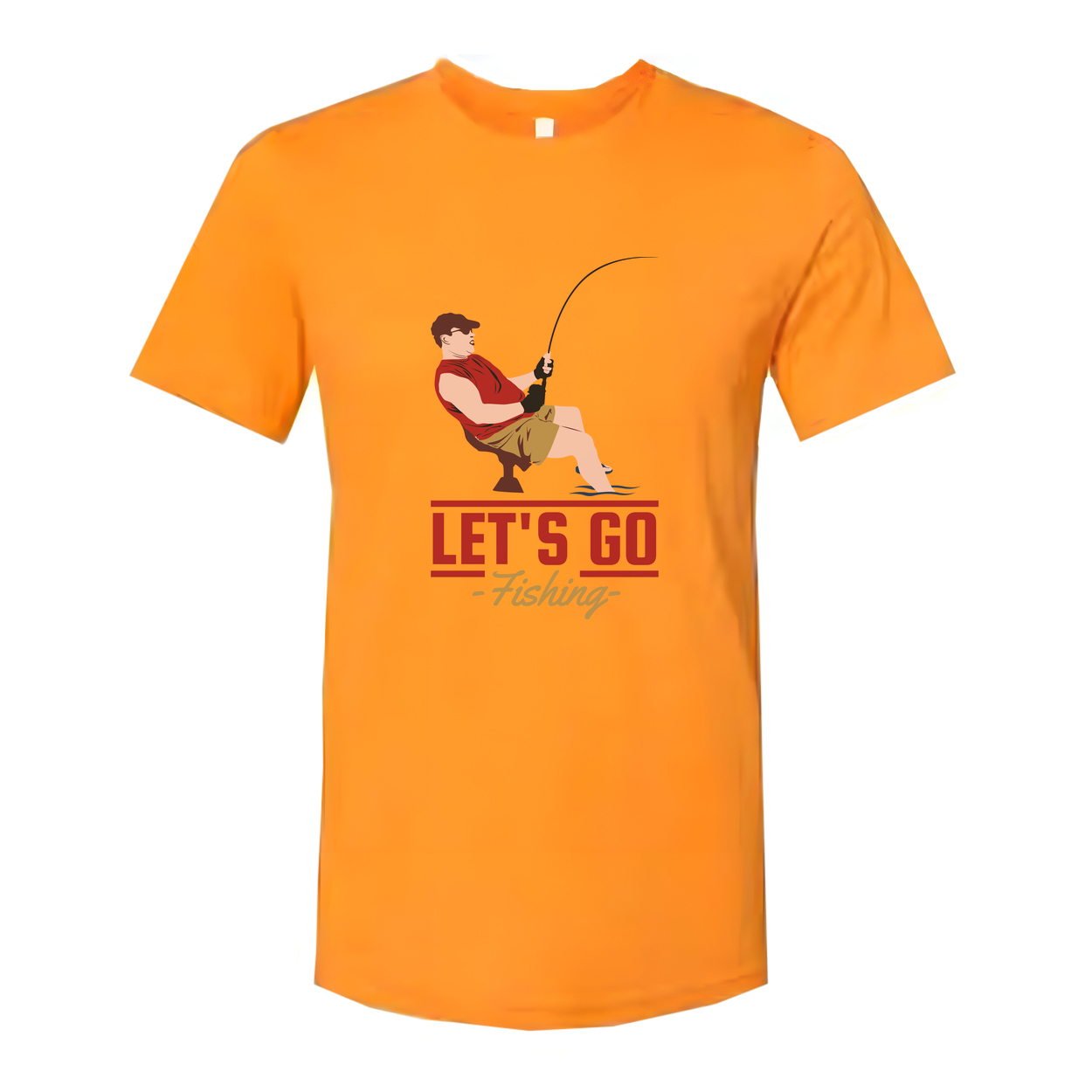 Unisex Fishing Graphic Tee Lets Go Fishing Illustration For Outdoor Enthusiasts Apparel
