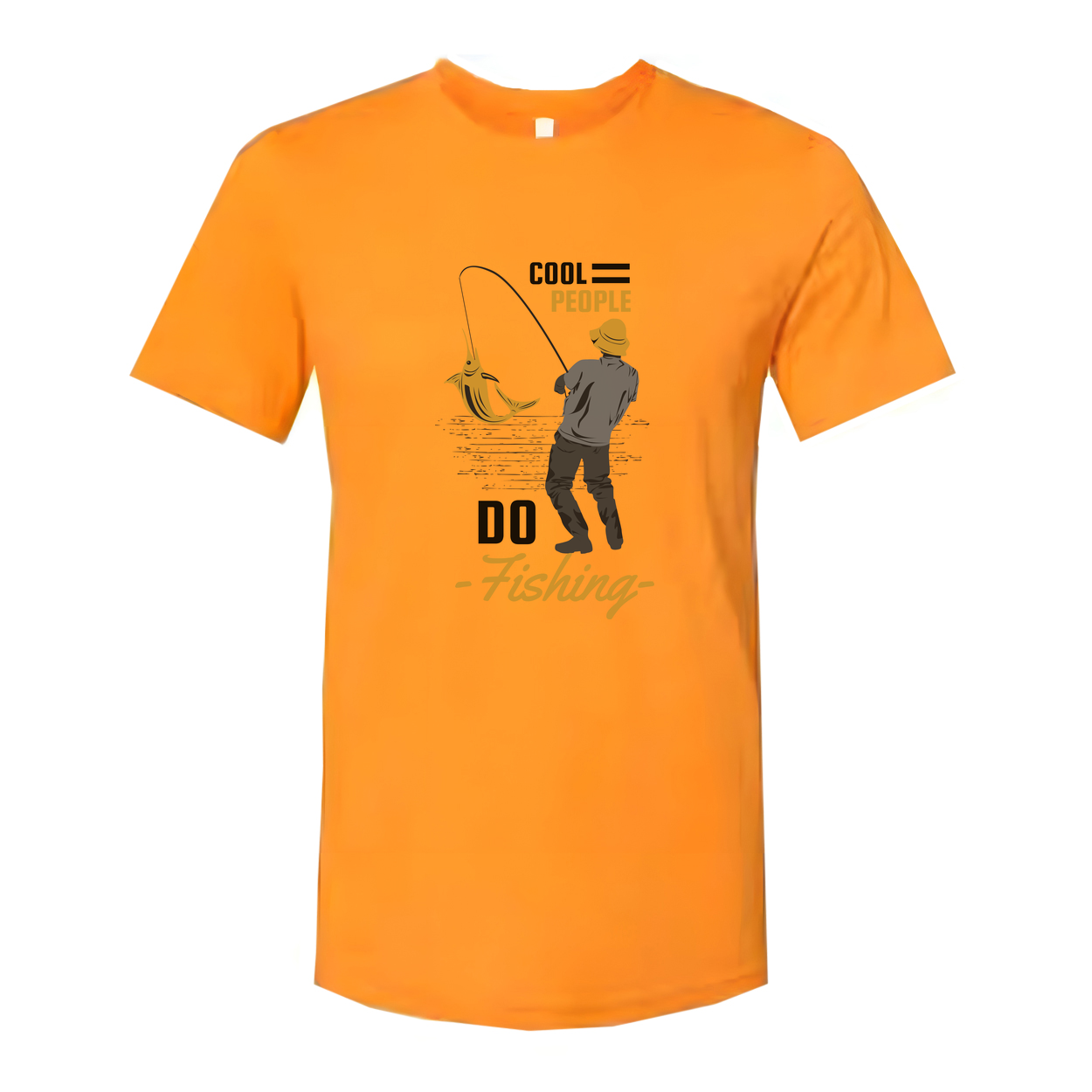 Unisex Fishing Graphic Tee Do Fishing With Cool People Design On Calm Water Scene