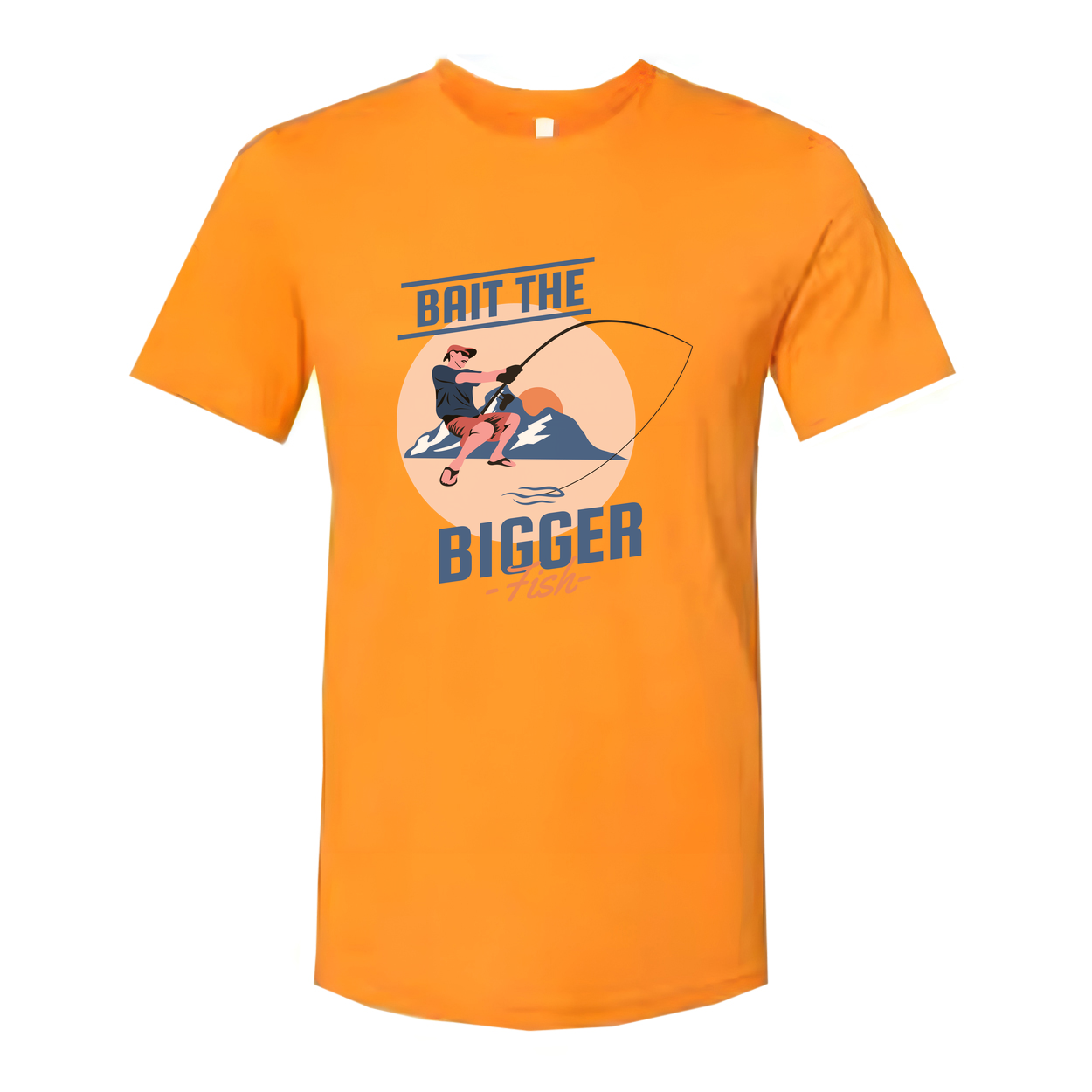 Bait The Bigger Fish Fishing Graphic Tee Unisex Casual Shirt For Anglers And Outdoor Enthusiasts