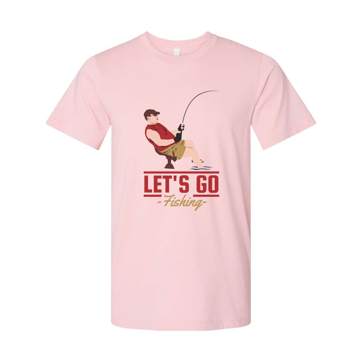 Unisex Fishing Graphic Tee Lets Go Fishing Illustration For Outdoor Enthusiasts Apparel