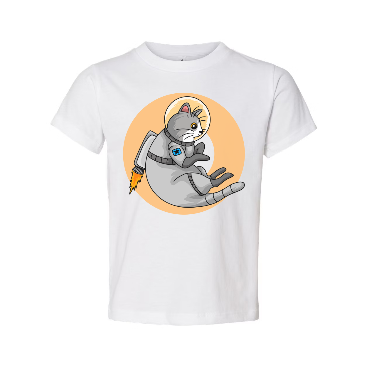 Space Cat Astronaut On A Rocket Graphic Tee For Unisex Adults And Teens Fun Cosmic Design