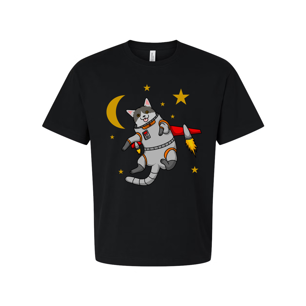 Space Animals Cat Astronaut Graphic Tee For Men Women Unisex Cute Space Travel Cartoon Outfit Gift