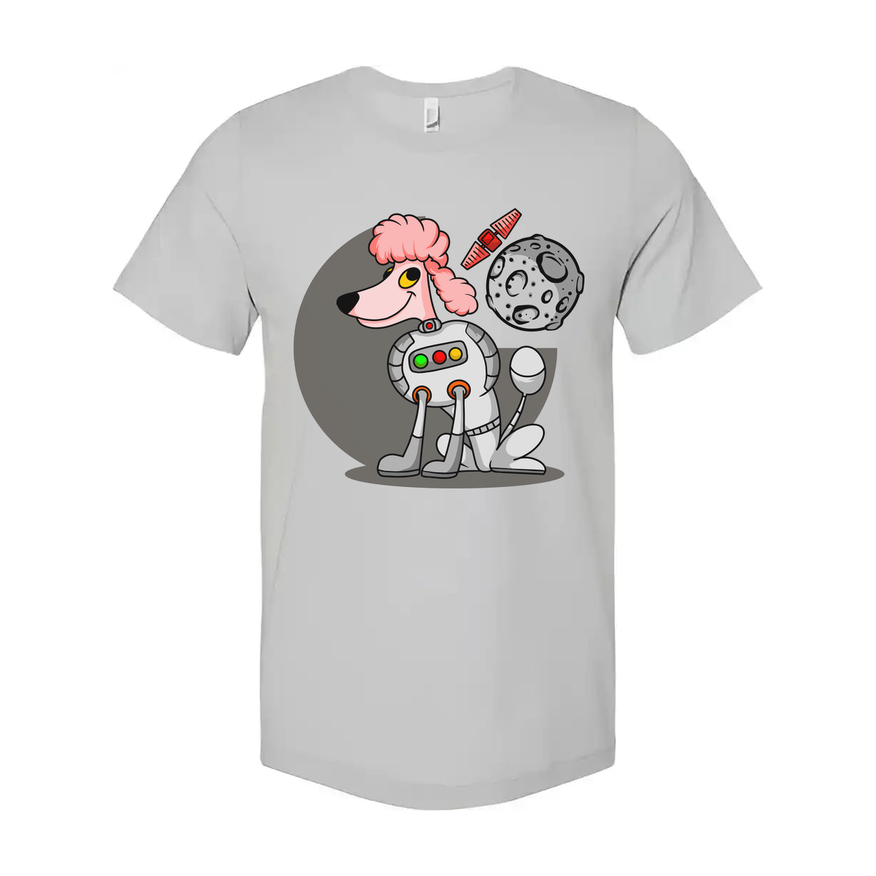 Space Animals Astronaut Dog Cartoon Graphic Tee For Adults And Teens Unisex Space Themed Apparel