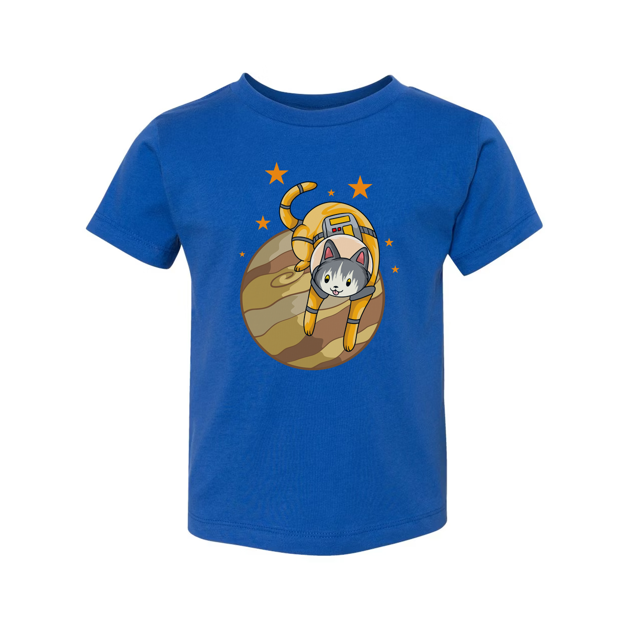 Space Cat Astronaut Illustration On Planet Unisex T Shirt With Adventure Theme Playful Design