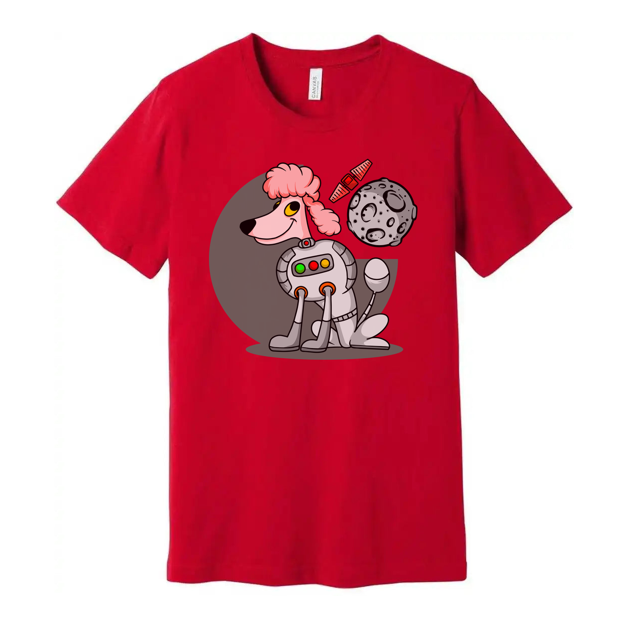 Space Animals Astronaut Dog Cartoon Graphic Tee For Adults And Teens Unisex Space Themed Apparel