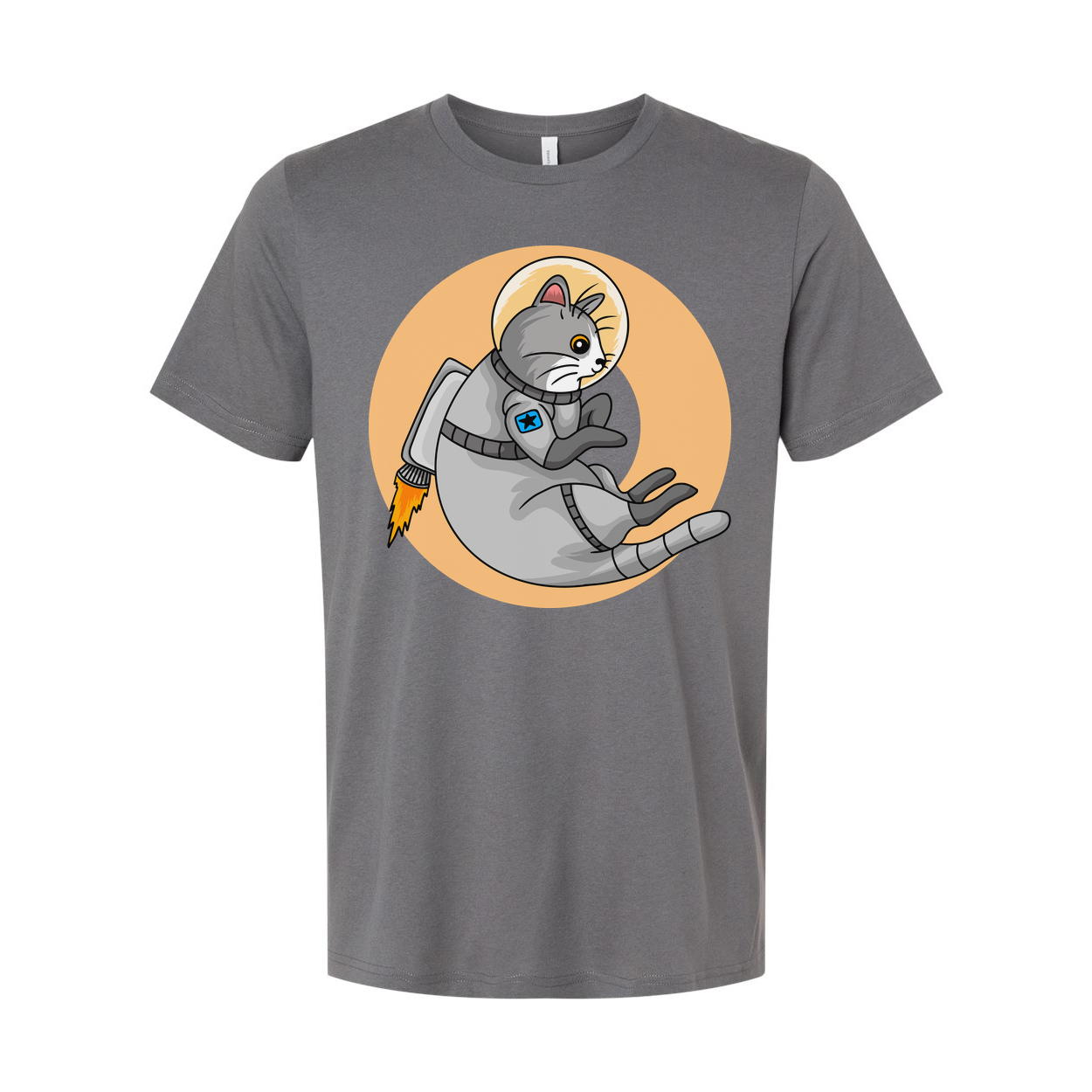 Space Cat Astronaut On A Rocket Graphic Tee For Unisex Adults And Teens Fun Cosmic Design