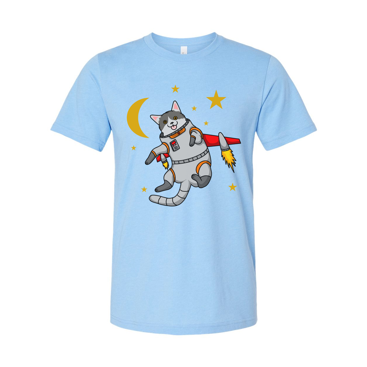 Space Animals Cat Astronaut Graphic Tee For Men Women Unisex Cute Space Travel Cartoon Outfit Gift