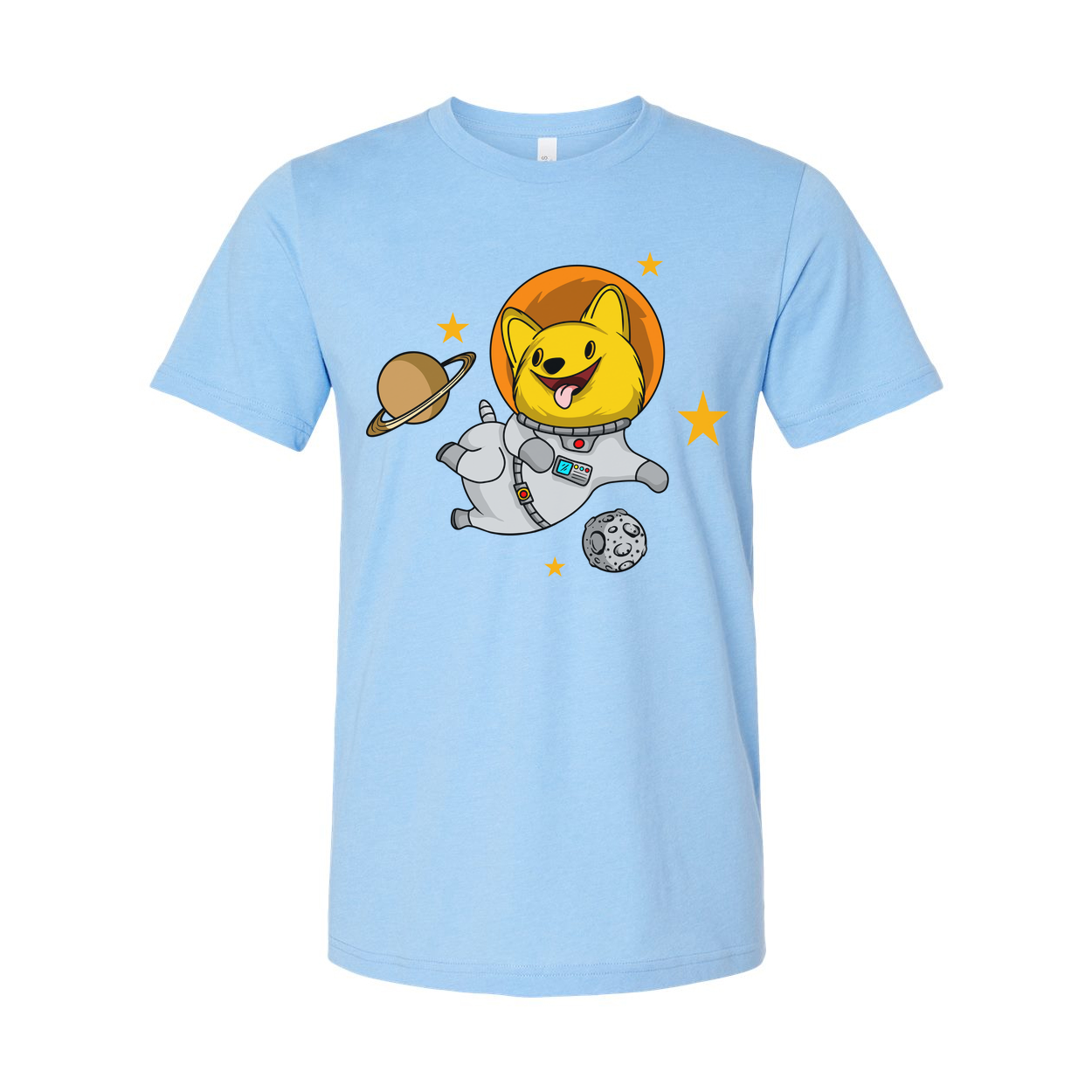 Space Dog Astronaut Graphic T Shirt For Unisex Adults And Kids Cosmic Design Tee