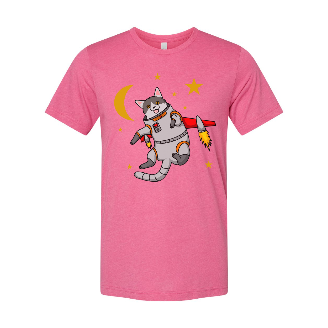 Space Animals Cat Astronaut Graphic Tee For Men Women Unisex Cute Space Travel Cartoon Outfit Gift
