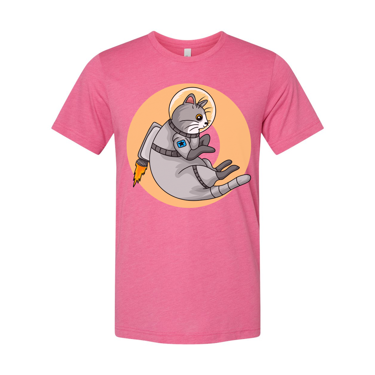 Space Cat Astronaut On A Rocket Graphic Tee For Unisex Adults And Teens Fun Cosmic Design