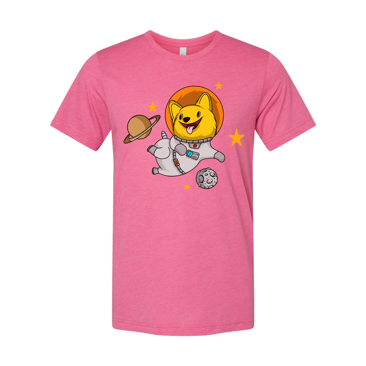 Space Dog Astronaut Graphic T Shirt For Unisex Adults And Kids Cosmic Design Tee