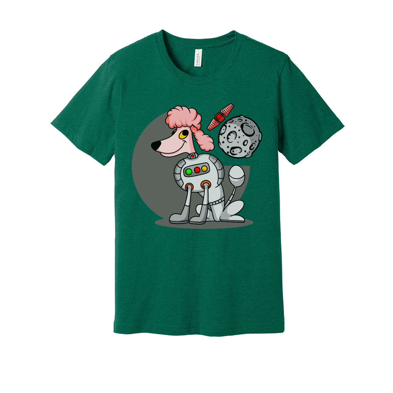 Space Animals Astronaut Dog Cartoon Graphic Tee For Adults And Teens Unisex Space Themed Apparel