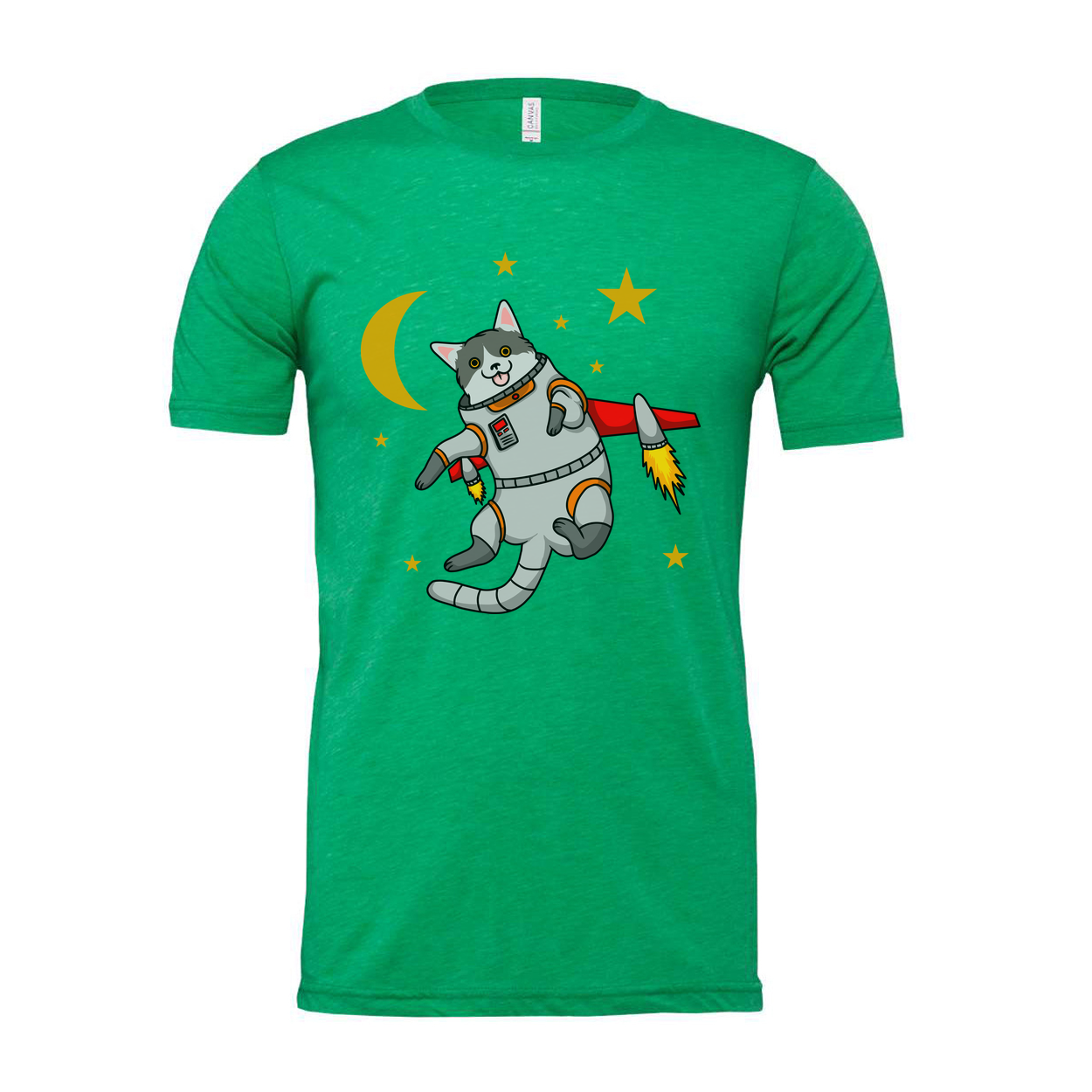 Space Animals Cat Astronaut Graphic Tee For Men Women Unisex Cute Space Travel Cartoon Outfit Gift