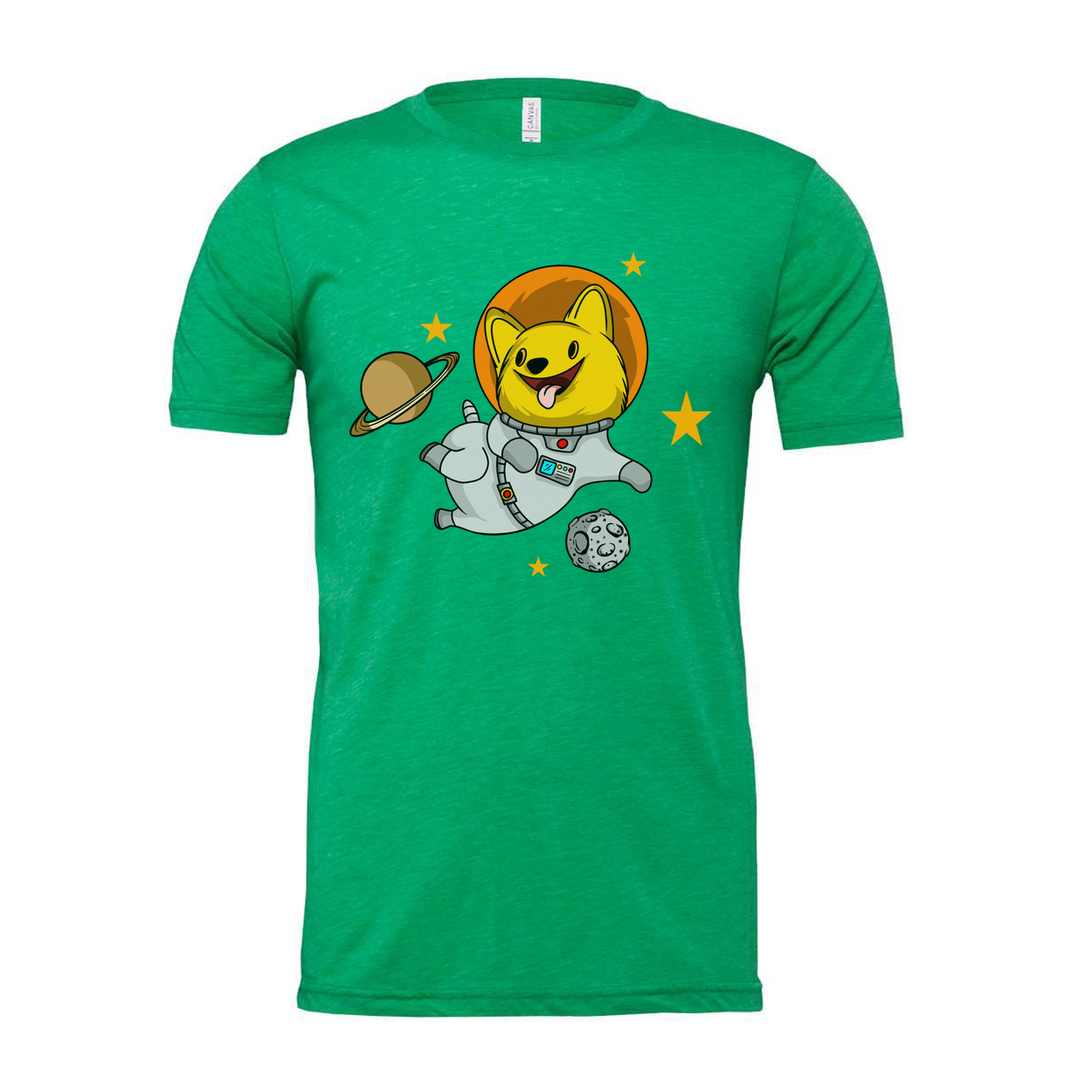 Space Dog Astronaut Graphic T Shirt For Unisex Adults And Kids Cosmic Design Tee