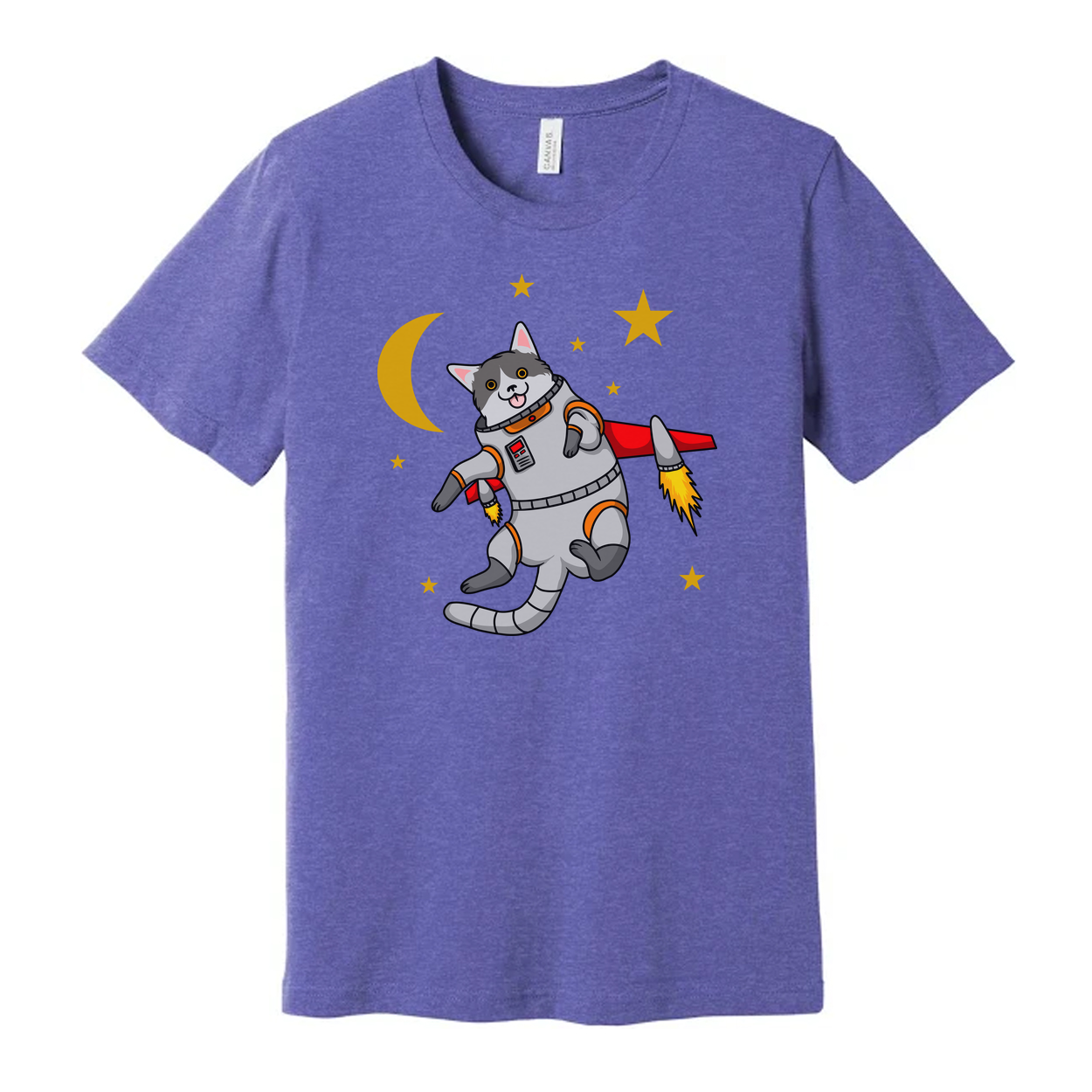 Space Animals Cat Astronaut Graphic Tee For Men Women Unisex Cute Space Travel Cartoon Outfit Gift