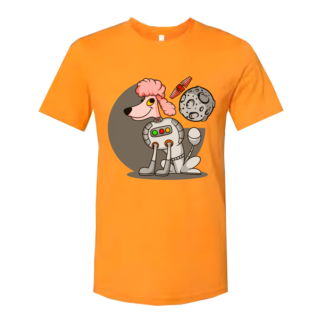 Space Animals Astronaut Dog Cartoon Graphic Tee For Adults And Teens Unisex Space Themed Apparel