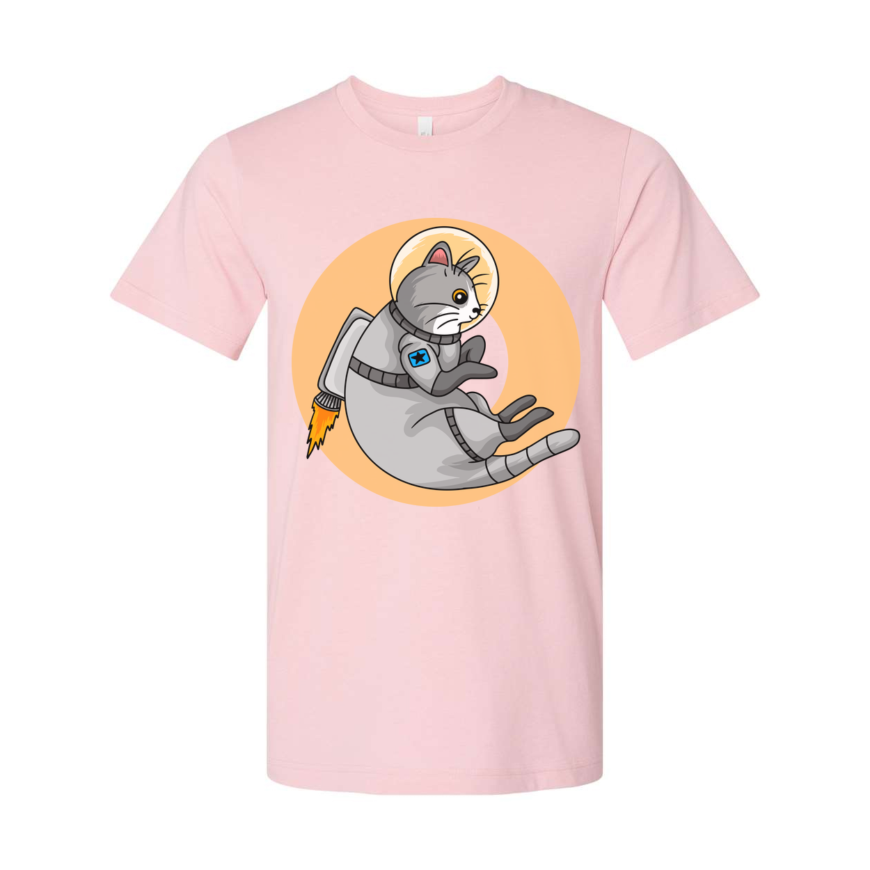 Space Cat Astronaut On A Rocket Graphic Tee For Unisex Adults And Teens Fun Cosmic Design