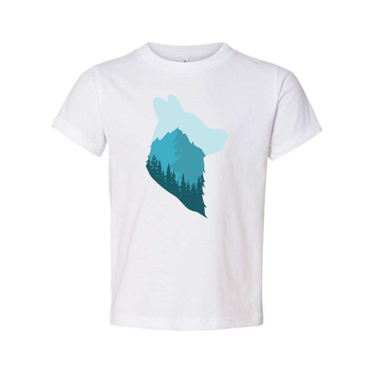 Unisex Outdoor Theme T Shirt With Mountain Landscape Bear Silhouette Graphic For Adventure Lovers