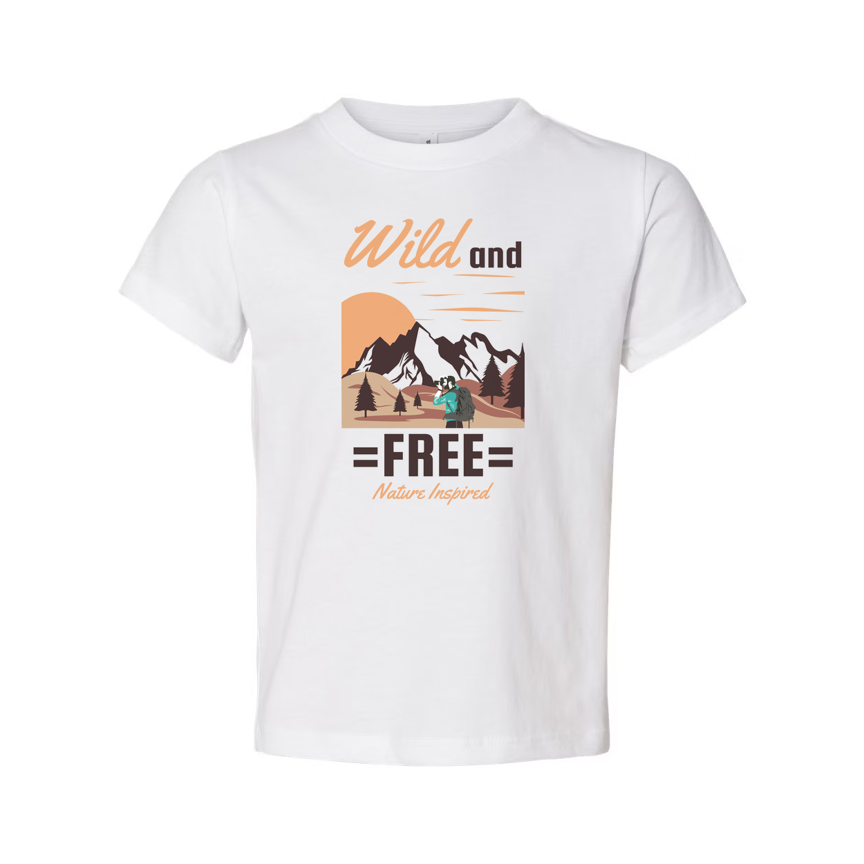 Wild and Free Nature Inspired Outdoor Unisex T Shirt for Hiking and Camping for Outdoor Enthusiasts