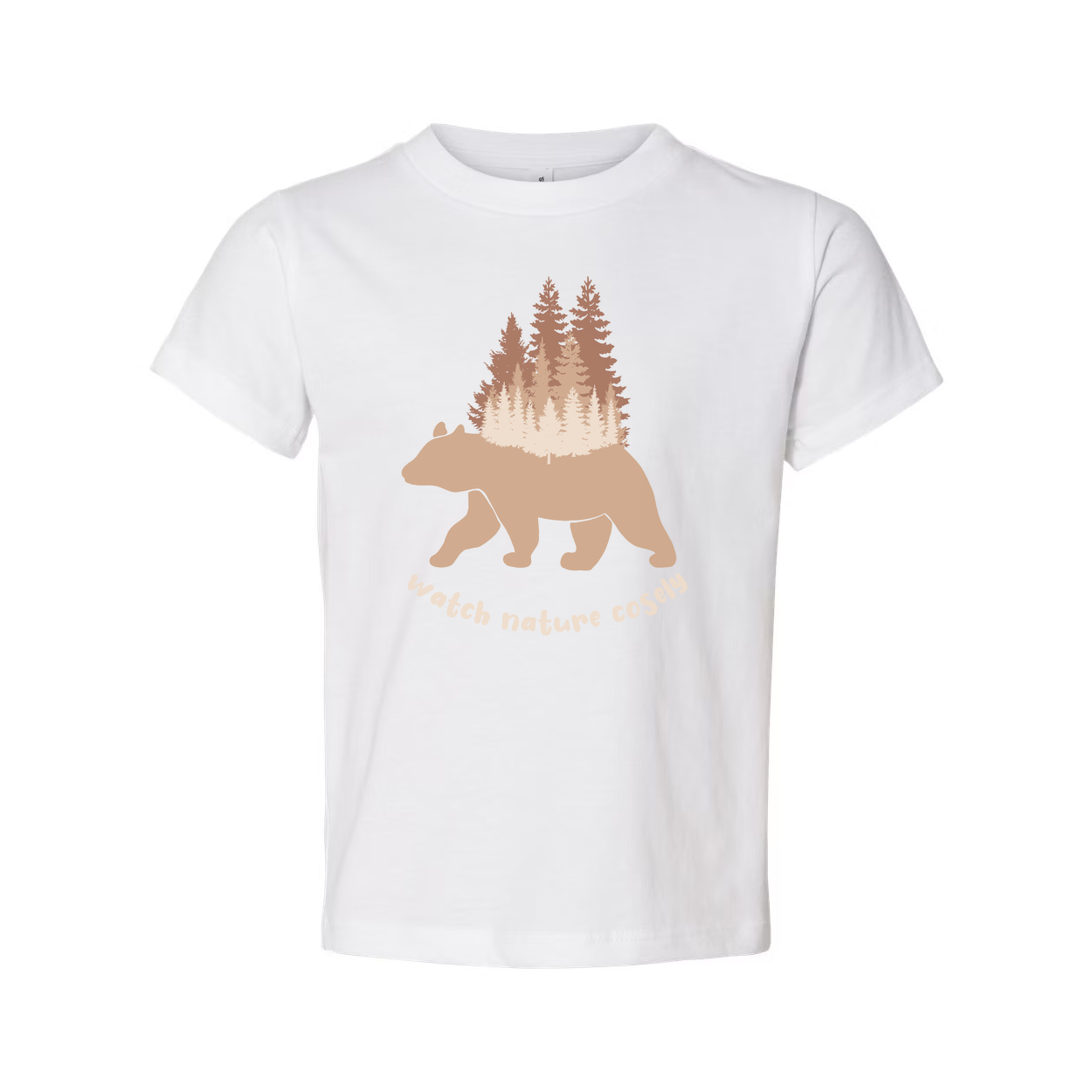 Unisex Outdoors Bear And Forest Graphic Tee For Nature Lovers Camping Hiking Adventures