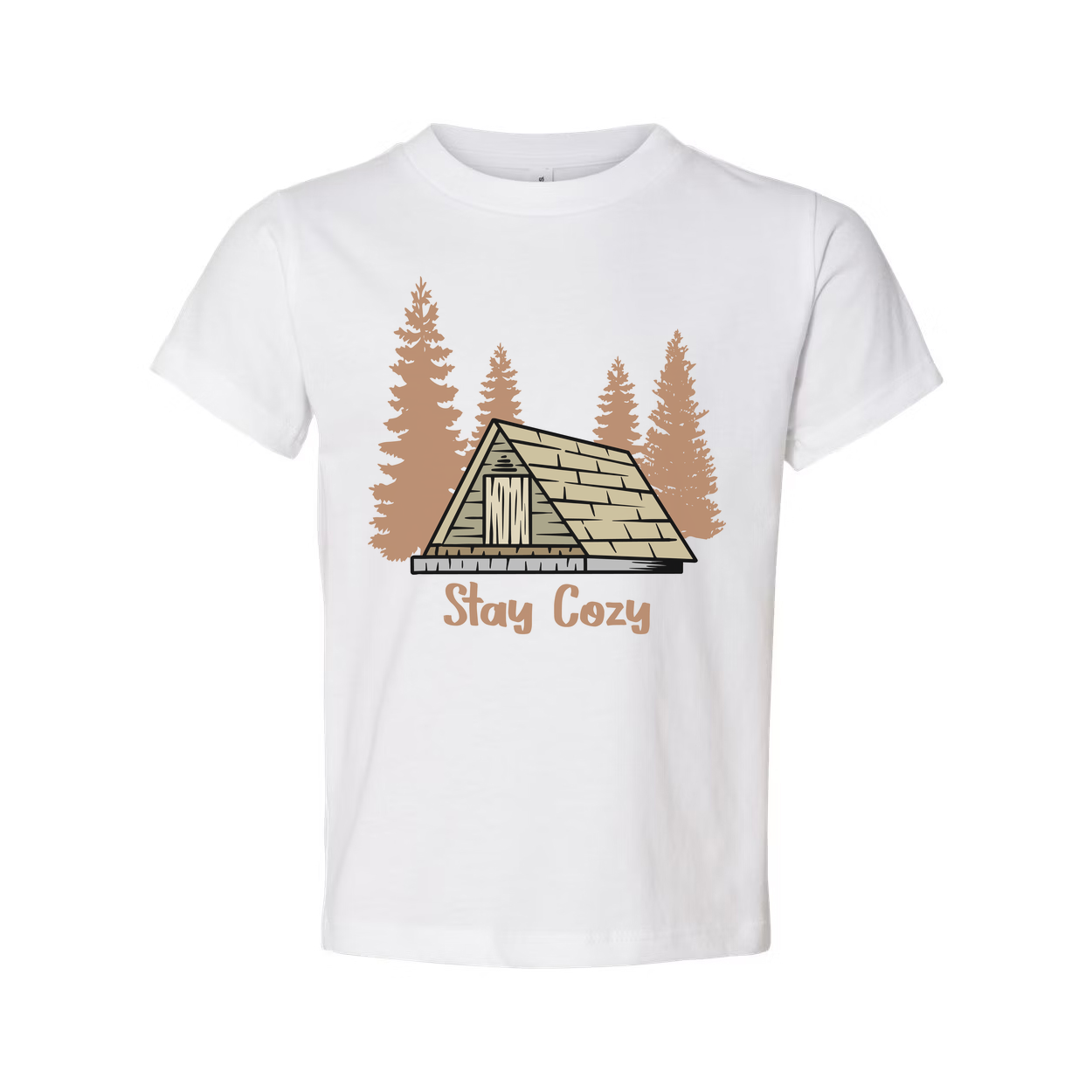Camping Tent Graphic T Shirt For Outdoors Enthusiasts Stay Cozy Forest Scene Tee