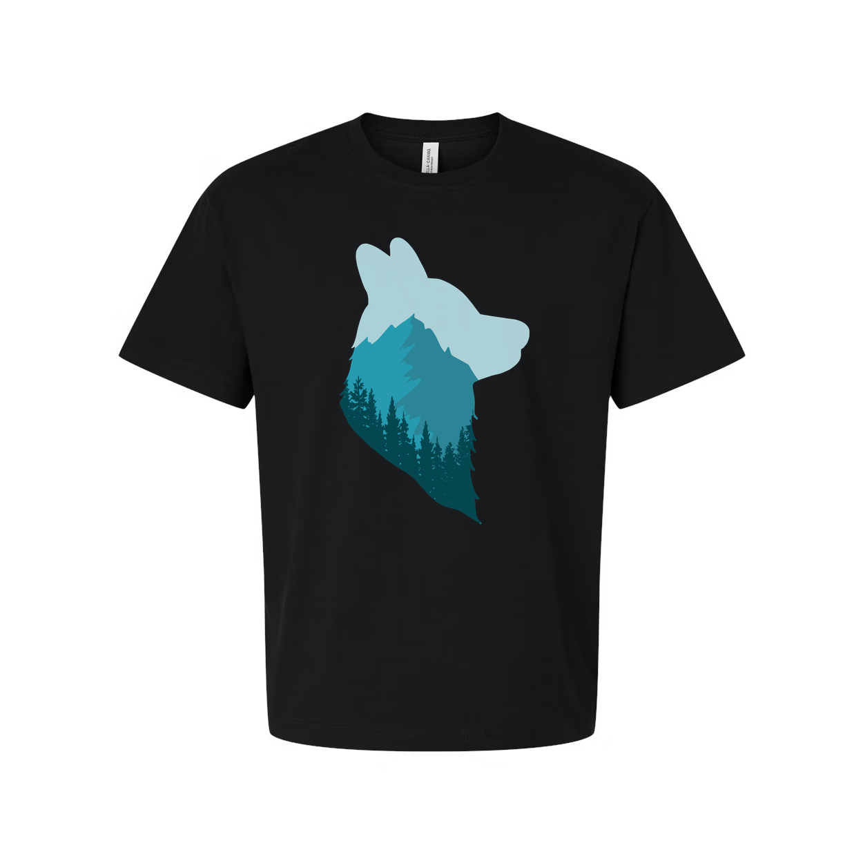 Unisex Outdoor Theme T Shirt With Mountain Landscape Bear Silhouette Graphic For Adventure Lovers