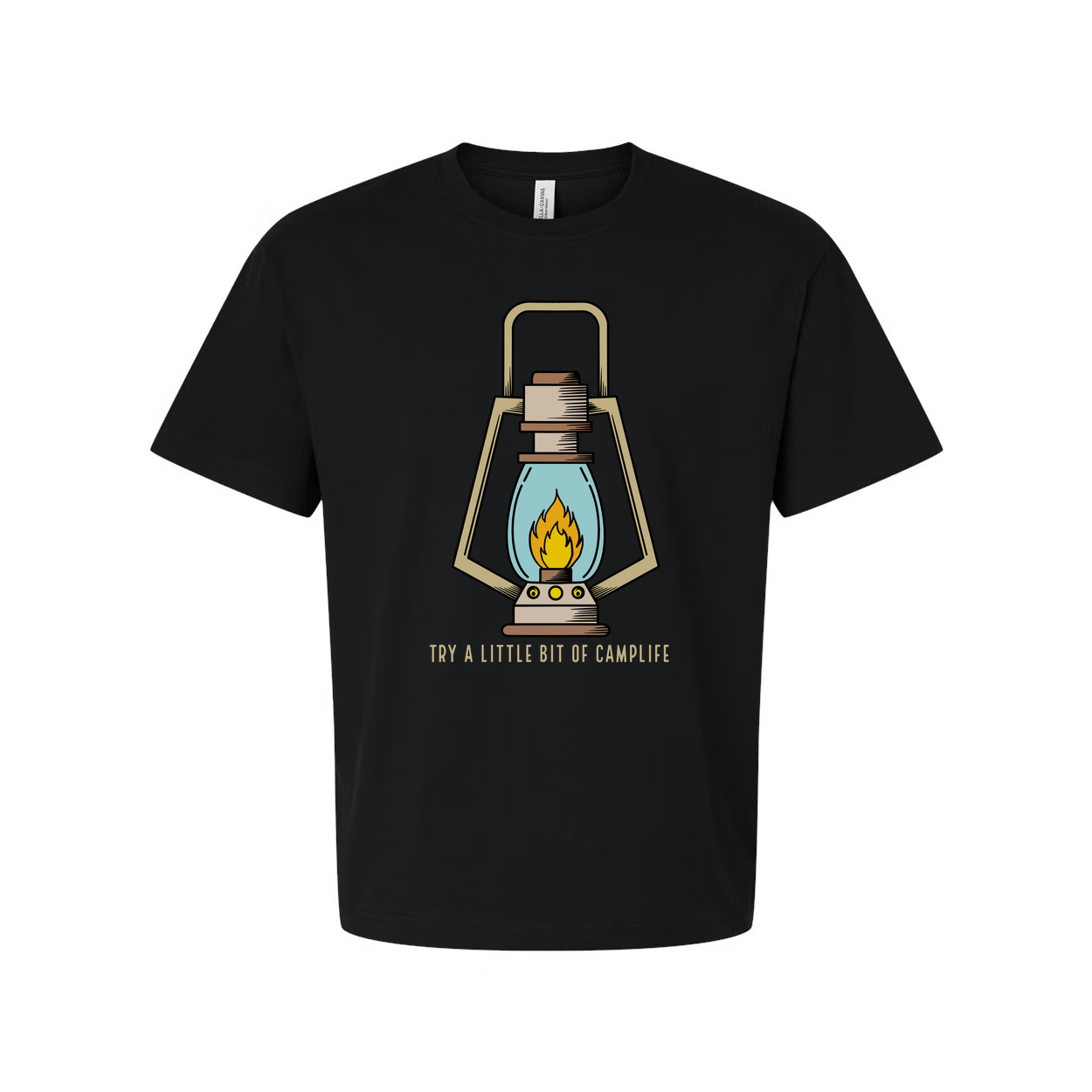 Unisex Outdoor Lantern Graphic T Shirt With Camp Life Motto For Outdoor Enthusiasts